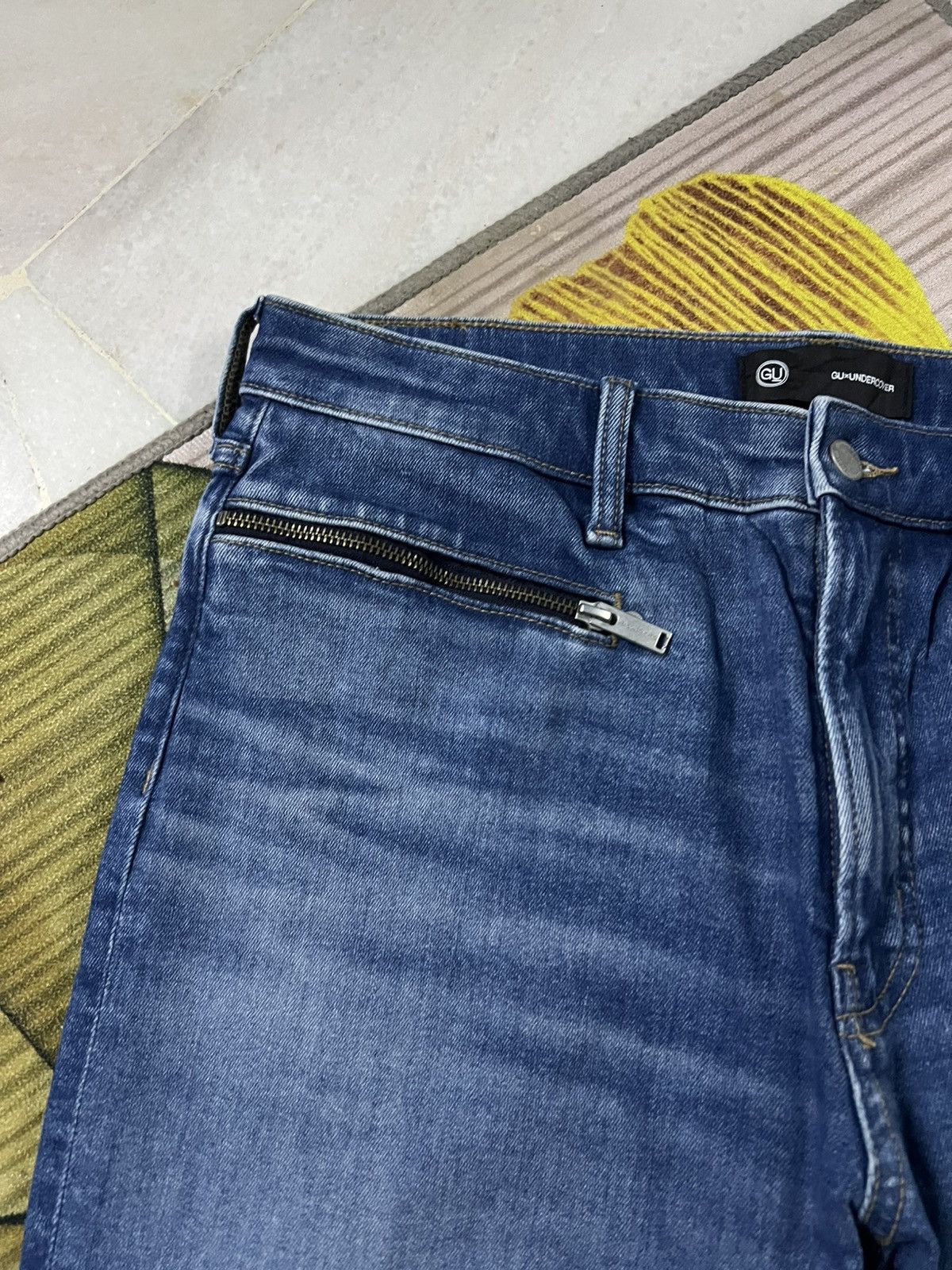 Undercover 💥INSANE 90’STYLE GU X UNDERCOVER DISTRESS BLUE JEAN Size US 32 / EU 48 - 7 Thumbnail