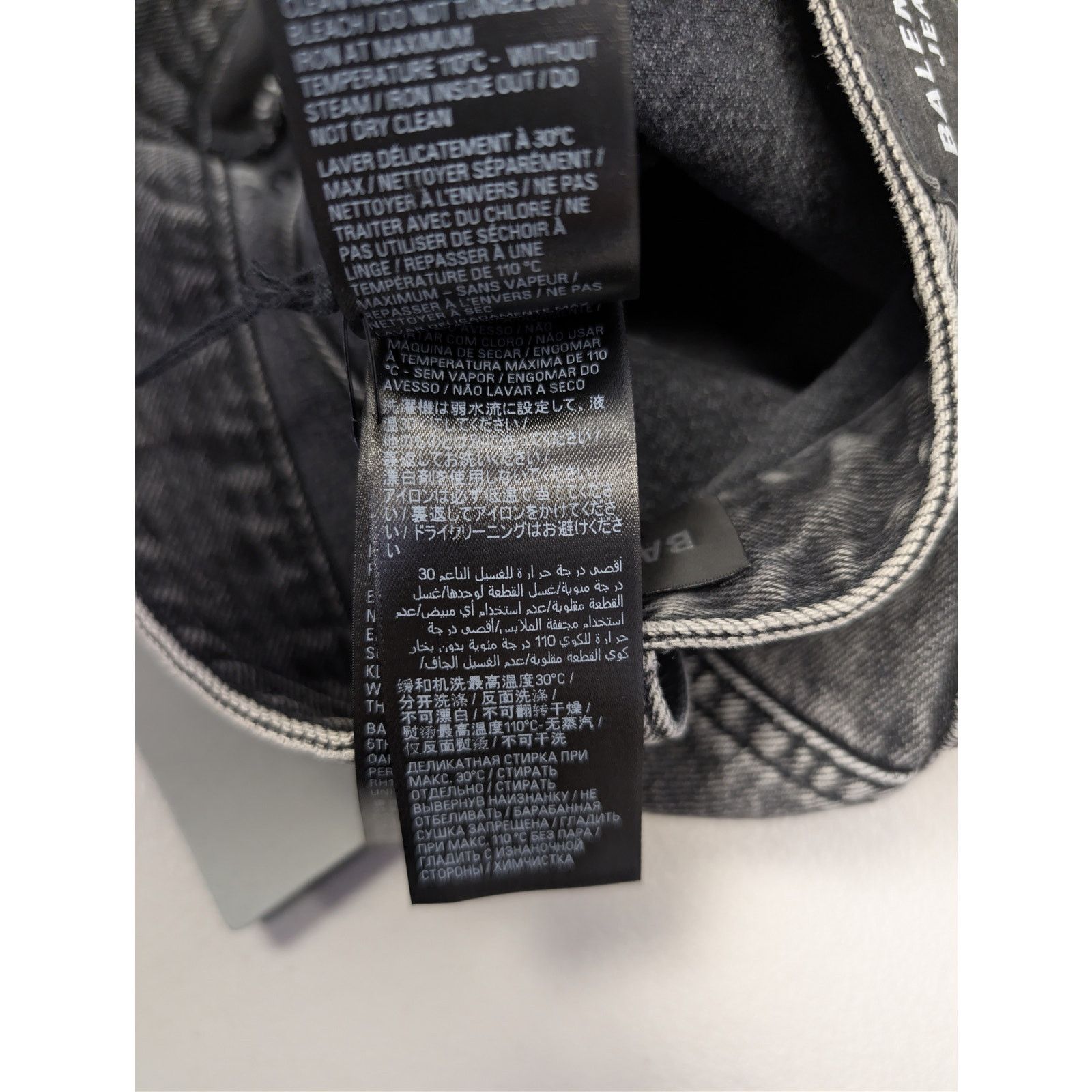 Balenciaga o1rshd1 Low Crotch Distressed Loose Denim Jeans in Black Size US 28 / EU 44 - 19 Thumbnail