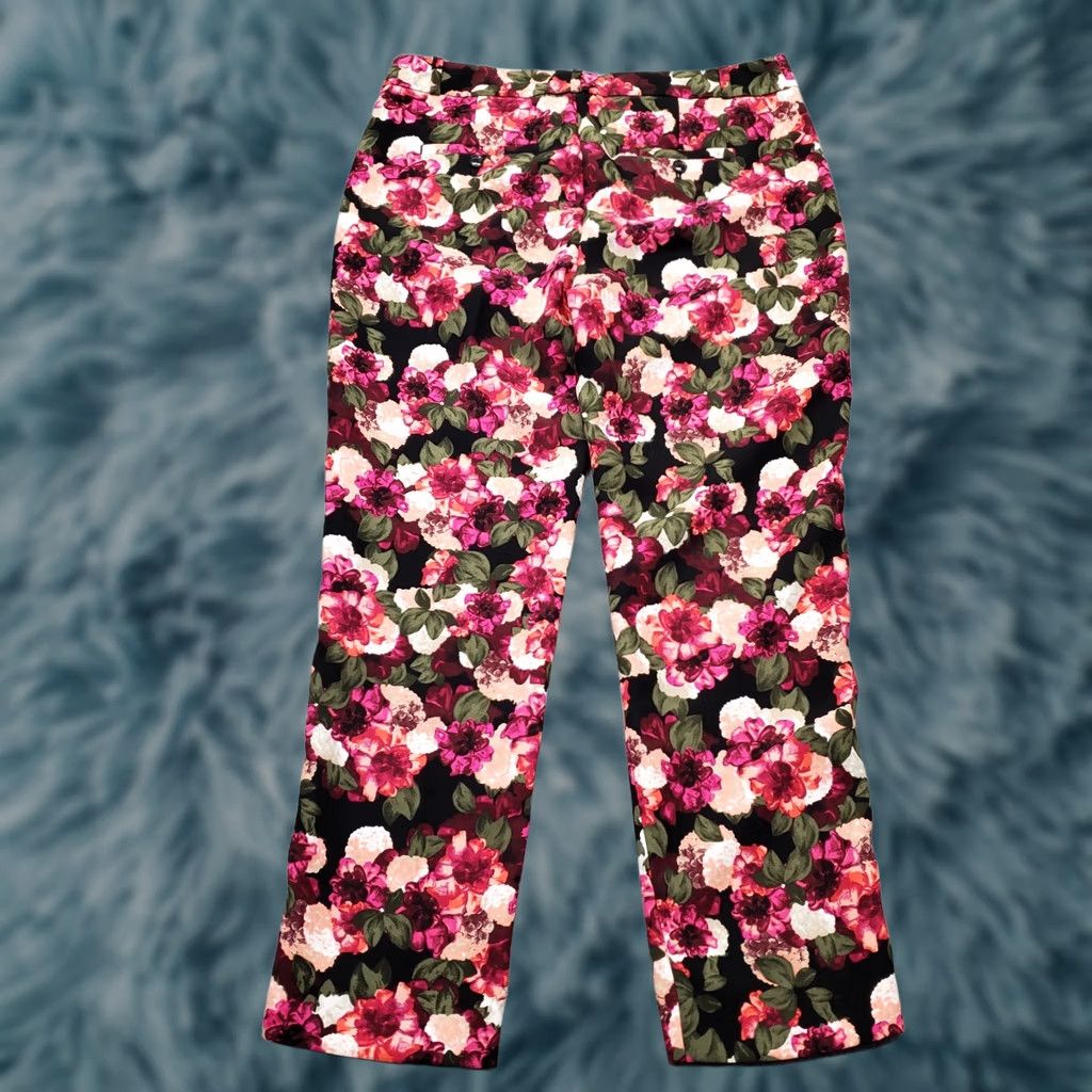 Banana Republic Banana Republic Avery Pants Womens 4 Multi Floral Boho Slash Pocket Straight Leg Size 27" / US 4 / IT 40 - 1 Thumbnail