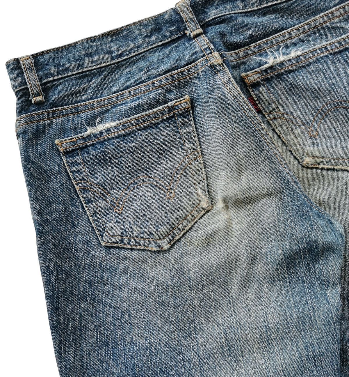 Tornado Mart Thrashed Miss Edwin Flare Denim Jeans Size 28" / US 6 / IT 42 - 7 Thumbnail