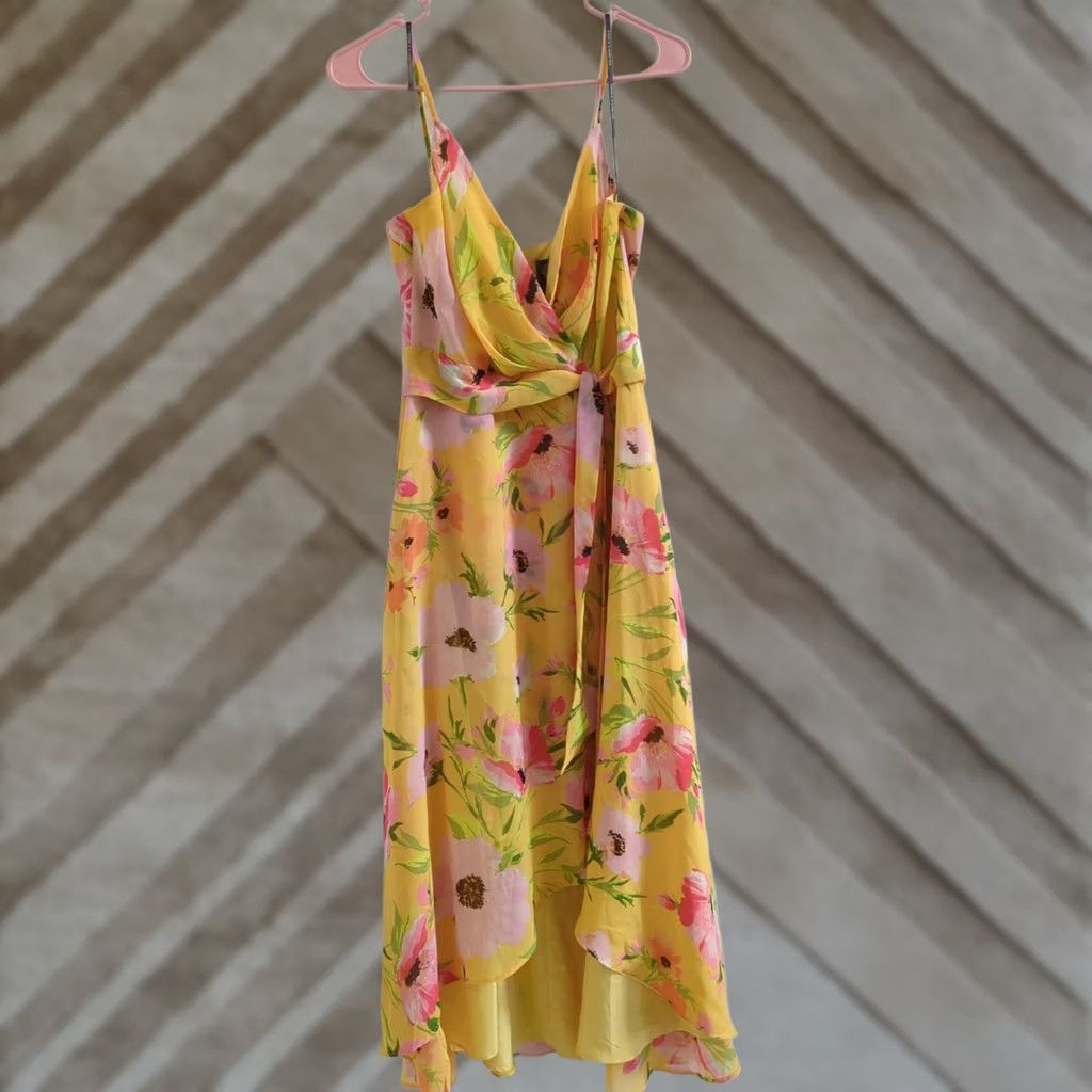 Vince Camuto Vince Camuto Dress Womens 4 A-Line Sundress Midi Floral Multicolor Women's Size S / US 4 / IT 40 - 1 Thumbnail