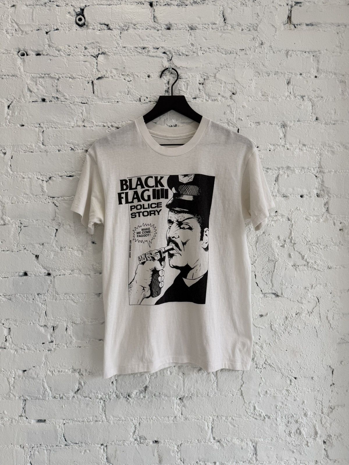Vintage 1980s BLACK FLAG ‘POLICE STORY’ TEE Size US M / EU 48-50 / 2 - 1 Thumbnail