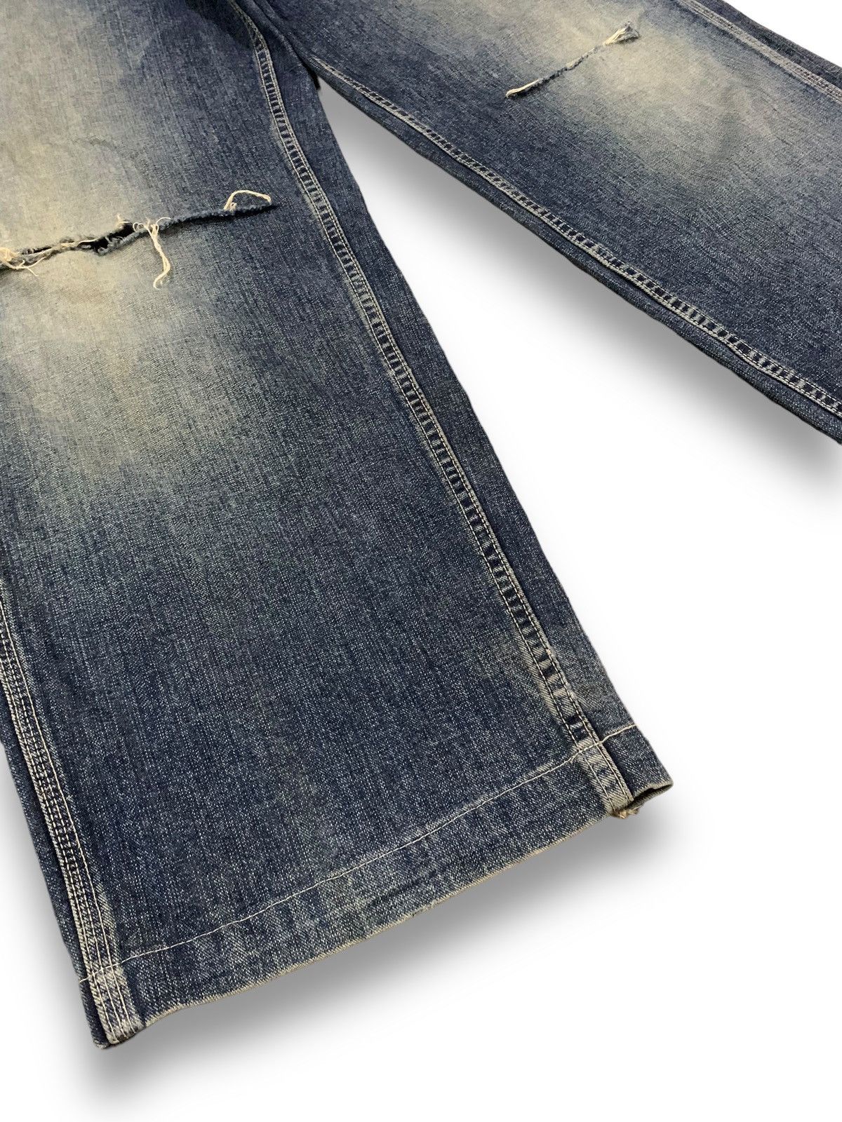 JNCO Vintage Japanese Big John Baggy Distressed Carpenter Jeans Size US 34 / EU 50 - 9 Thumbnail