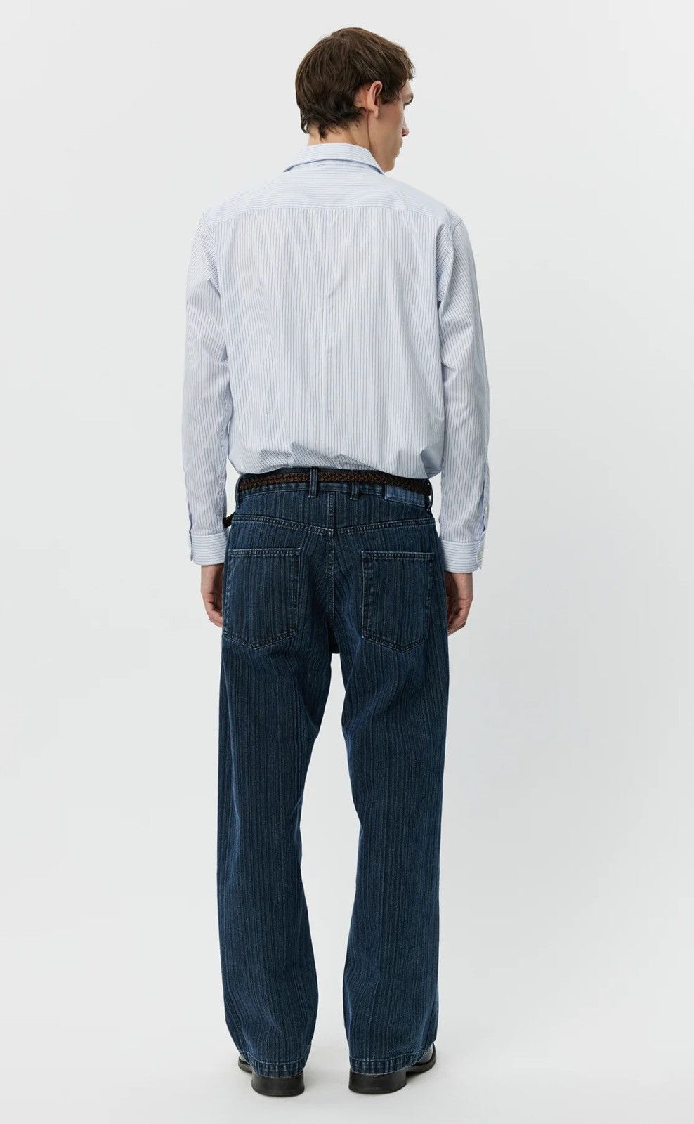 Mfpen NWT MFPEN STRAIGHT CUT JEANS - BLUE STRIPE Size US 34 / EU 50 - 2 Thumbnail