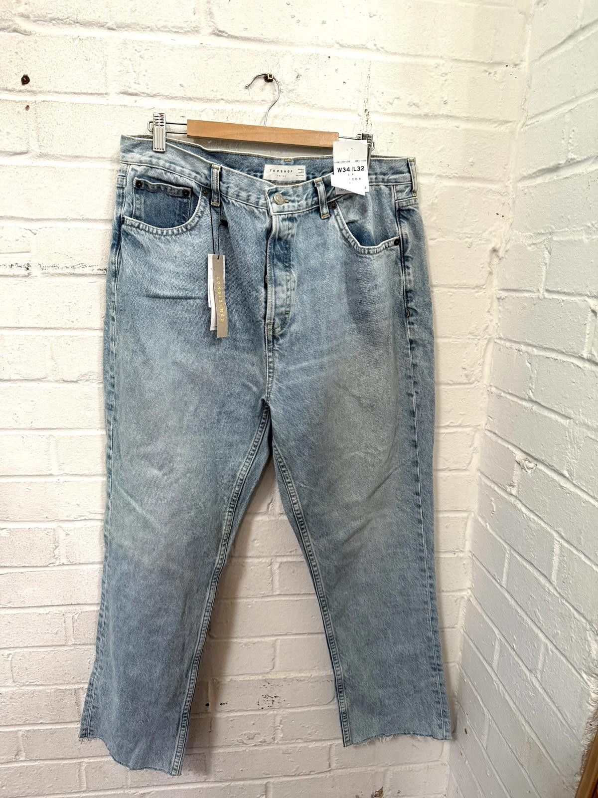 Topshop Topshop Editor Light Blue Denim Jeans W34 L32 Size 34" / US 12 / IT 48 - 1 Thumbnail