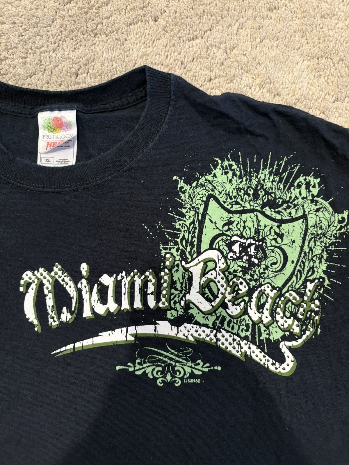 Vintage Vintage Miami Beach Y2K Tee Size US XL / EU 56 / 4 - 2 Thumbnail