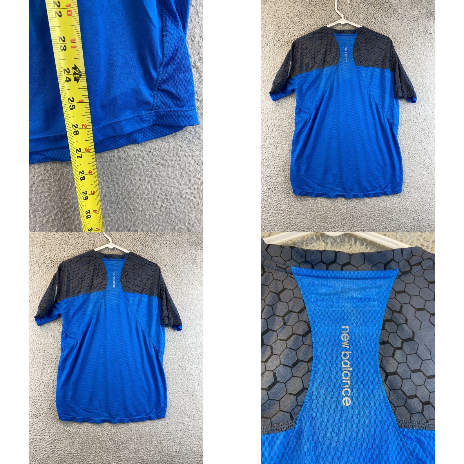 New Balance NEW BALANCE Shirt Adult M Blue Short Sleeve Gym Workout Mens 91-23 Blue Breathable Activewear Shirt Mens M Size US M / EU 48-50 / 2 - 8 Thumbnail
