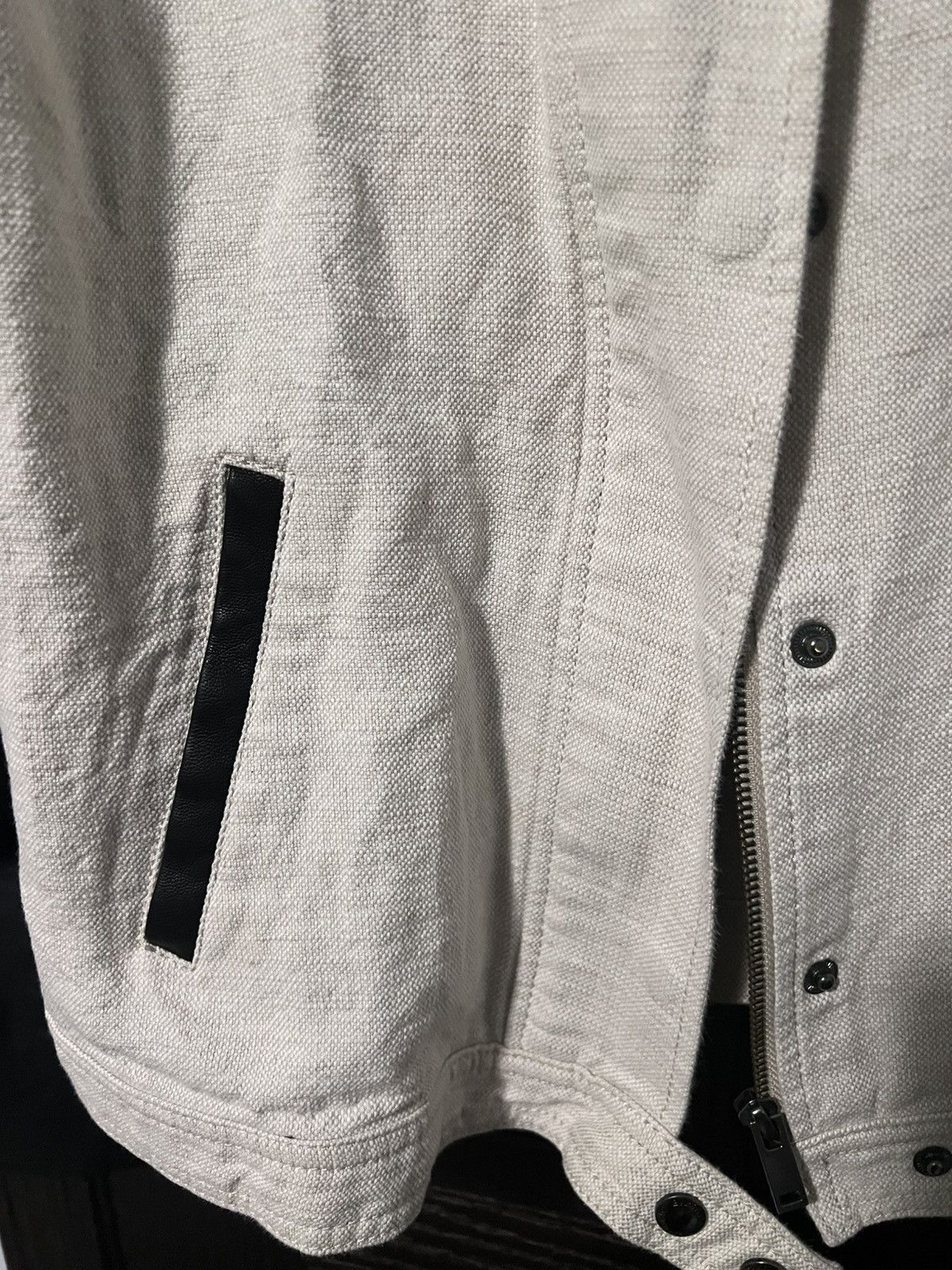 Banana Republic Banana Republic Linen Faux Leather Jacket Womens Size 6 Size M / US 6-8 / IT 42-44 - 3 Thumbnail