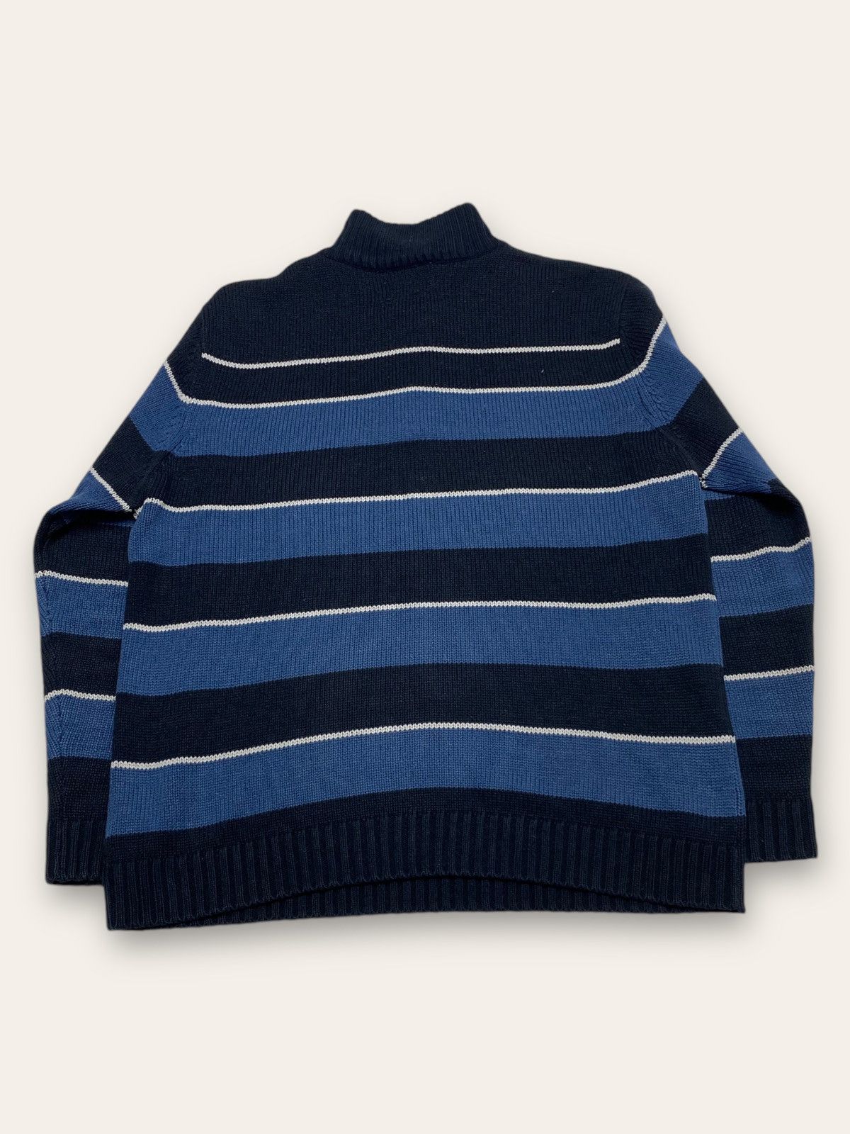 Pierre Cardin Vintage PIERRE CARDIN Striped 1/3 Zip Turtleneck Size US XL / EU 56 / 4 - 5 Thumbnail