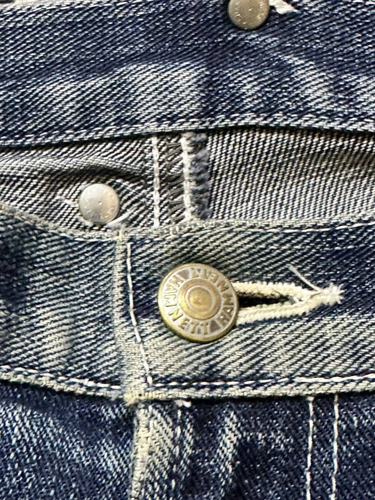 Katharine Hamnett London Vintage Hamnett Selvedge Faded Grunge Distressed Denim Size US 33 - 6 Thumbnail