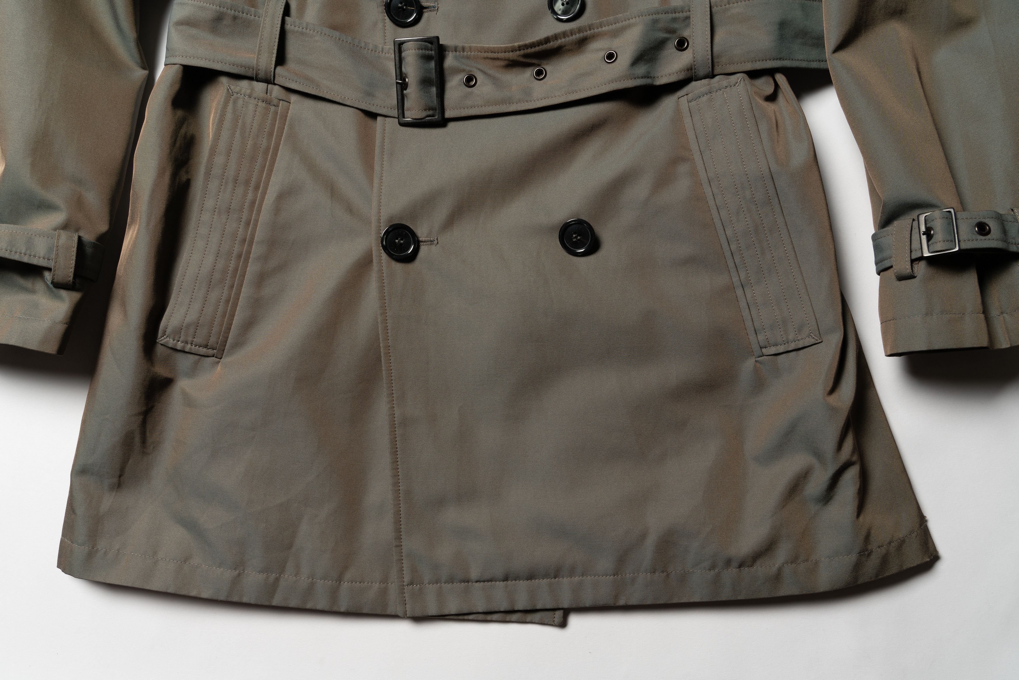 Vintage Ted Baker London Double-Breasted Trench Coat in Gray, Men's (Size M) — image 3 of 6