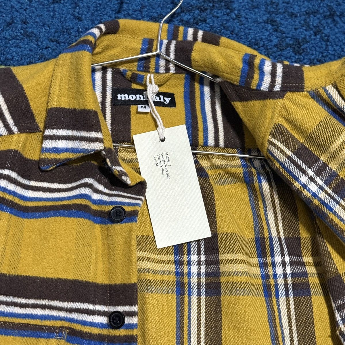 Monitaly Giorgio Work Shirt Yellow cotton Flannel size M Size US M / EU 48-50 / 2 - 5 Thumbnail
