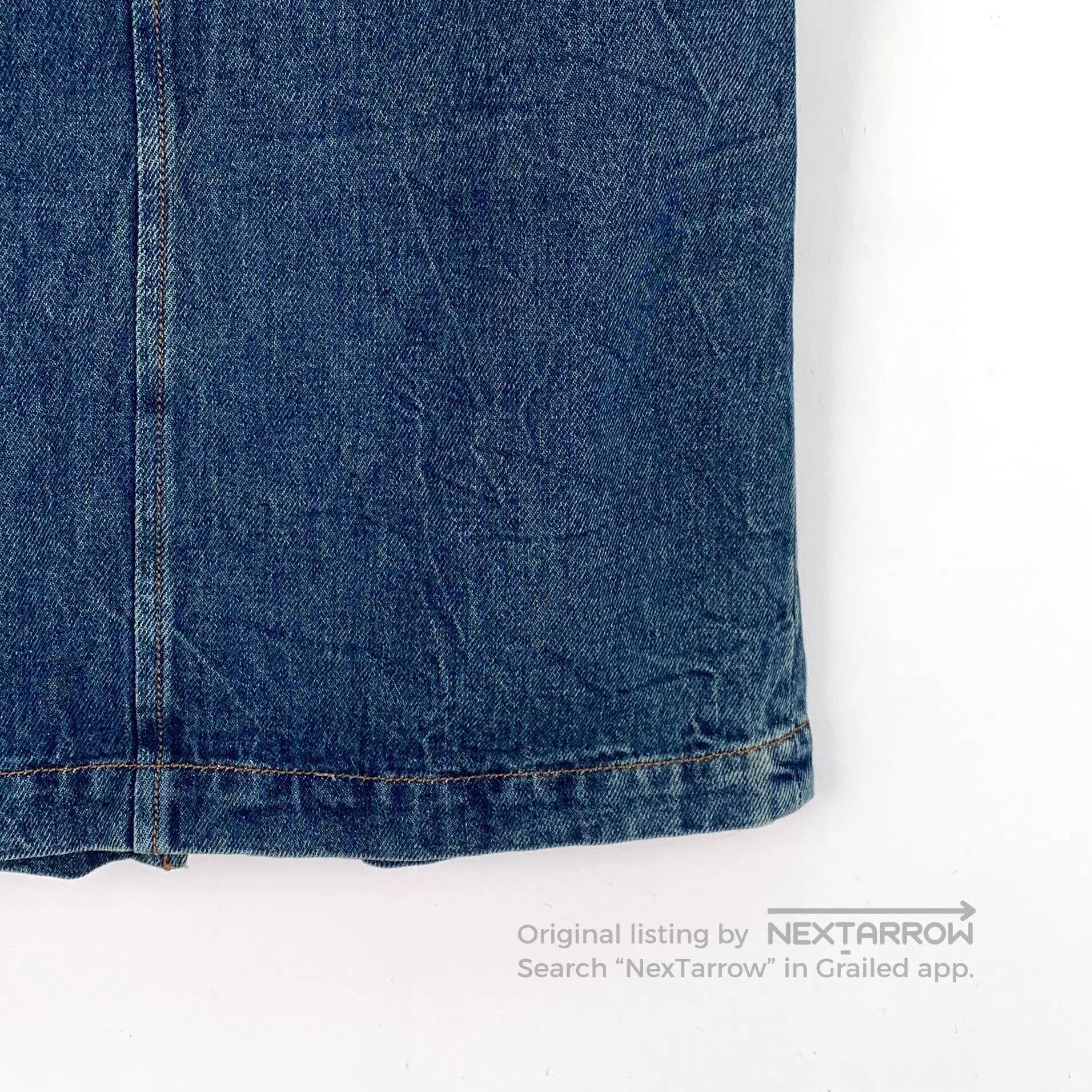 Sportmax Sportmax size S Dark Blue Cotton Casual Denim Skirt| Size 35" - 4 Thumbnail