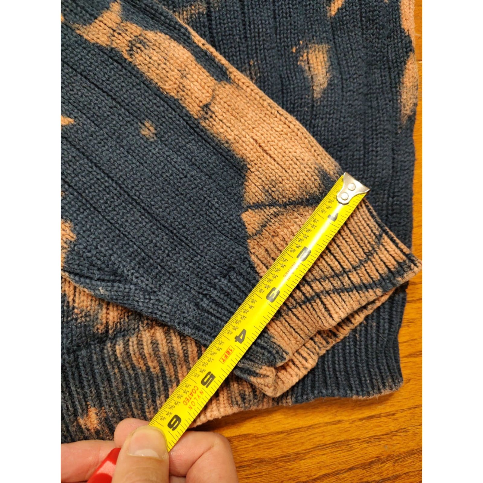 Brooks Brothers Brooks Brothers Sweater Mens XL Full Zip Cable Knit Cotton Acid Wash Tie Dye Multicolor Size US XL / EU 56 / 4 - 5 Thumbnail