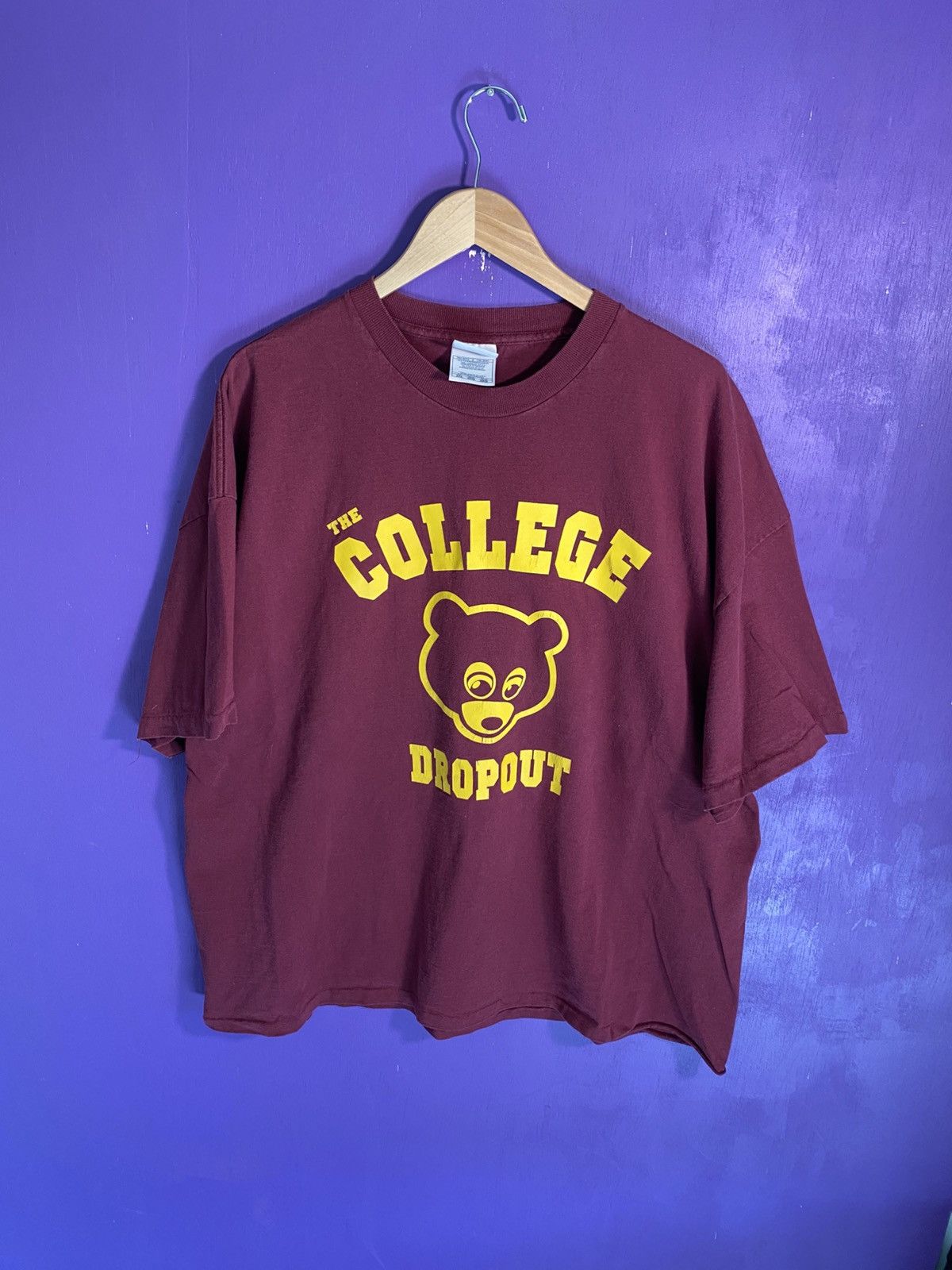 Vintage Kanye west college dropout album promo tee