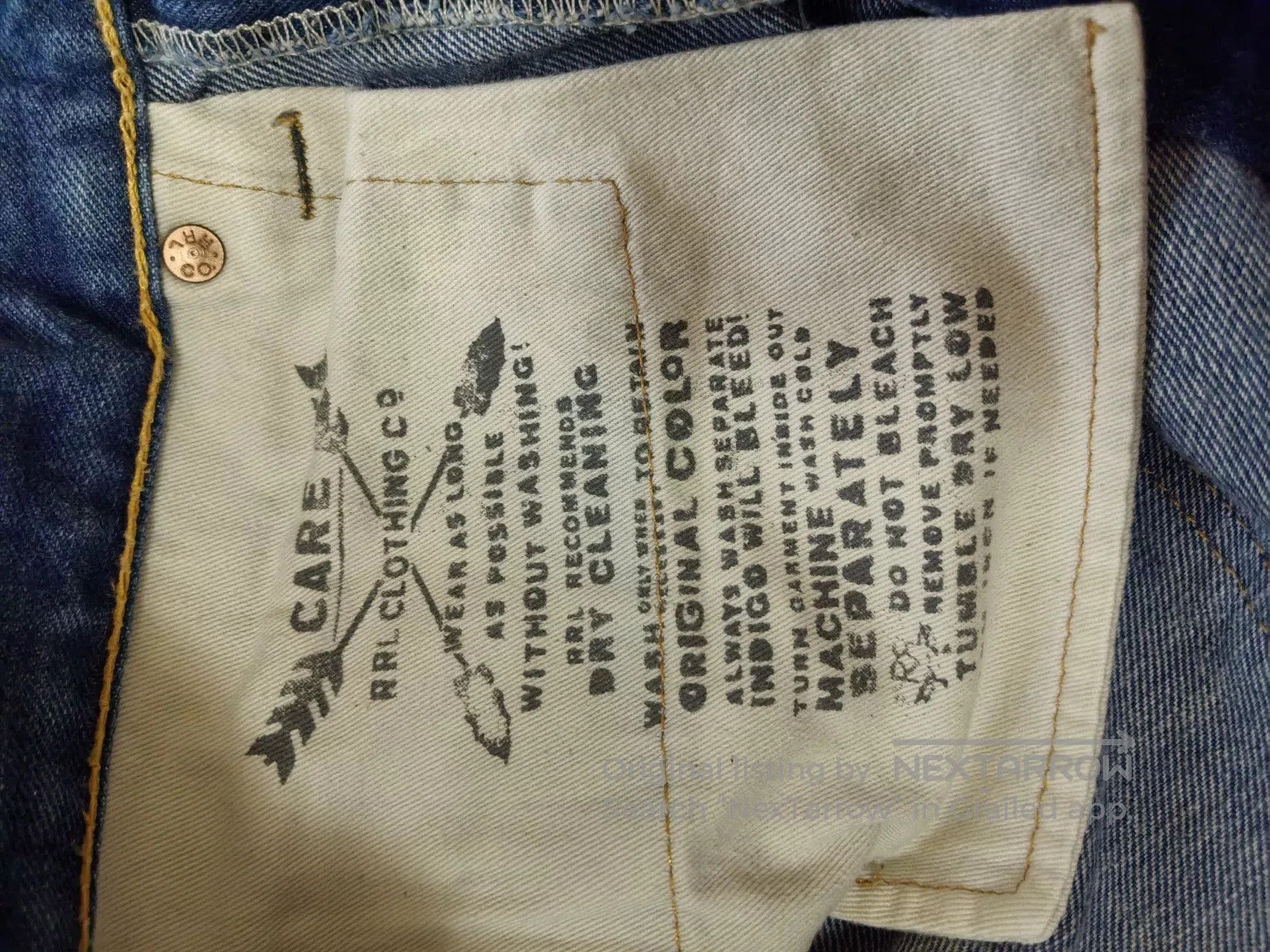 RRL Ralph Lauren RRL Slim Boot Cut Denim Jeans. Size US 30 / EU 46 - 8 Thumbnail