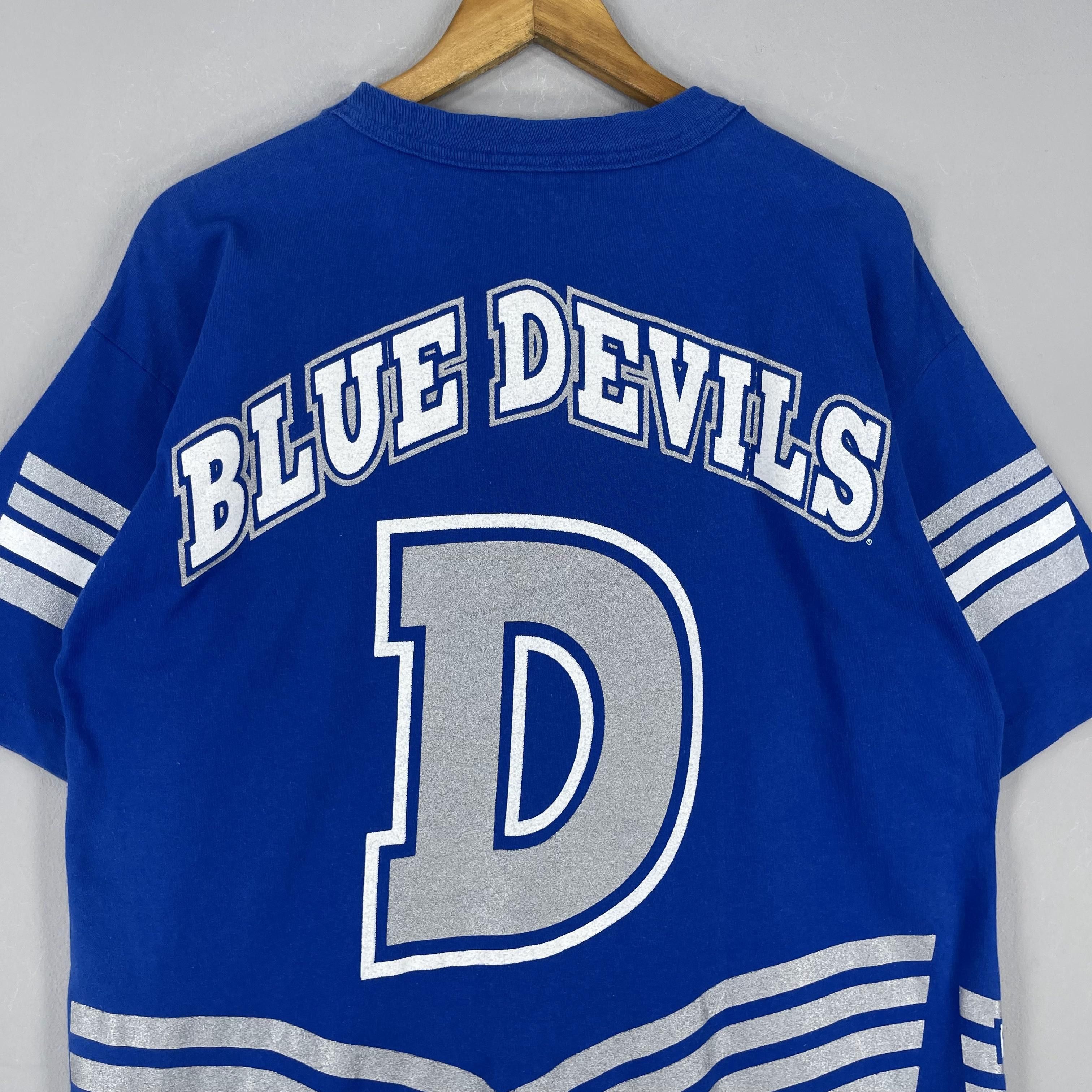 NBA Vintage 90s DUKE Blue Devils Basketball Team Ncaa Tshirt Size US M / EU 48-50 / 2 - 9 Thumbnail