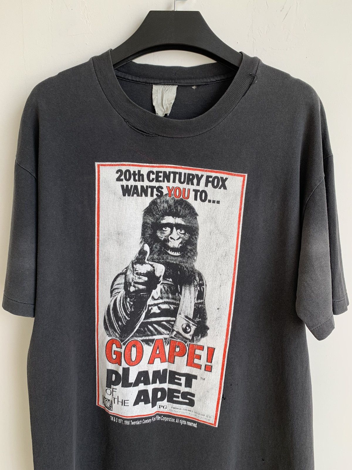 Vintage 90s Mosquitohead Planet Of The Apes Distressed Shirt