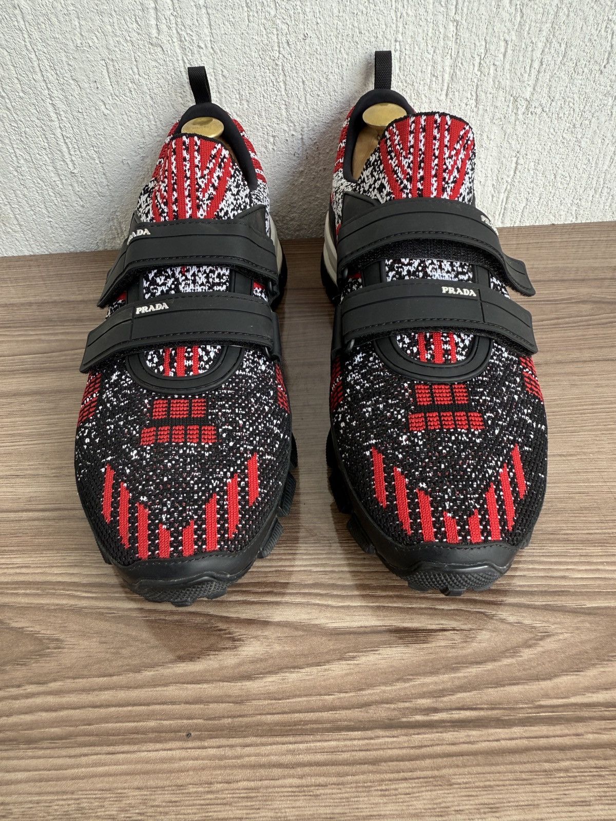 Prada Knit crossection leather trainers Size US 7.5 / EU 40-41 - 5 Thumbnail