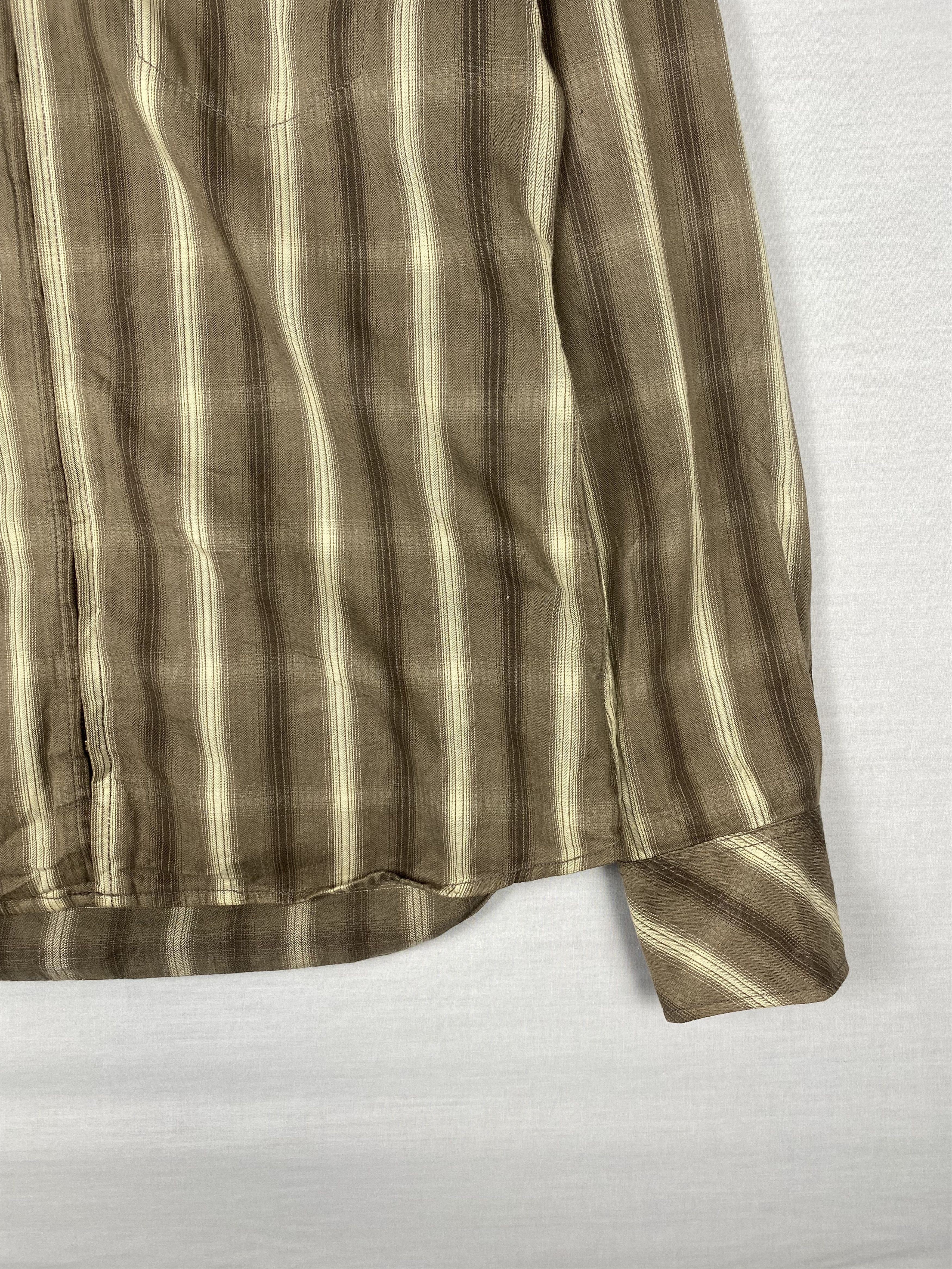 Canvas Vintage Kansai Jeans Striped Double Pocket Long Sleeve Shirt Size US M / EU 48-50 / 2 - 6 Thumbnail
