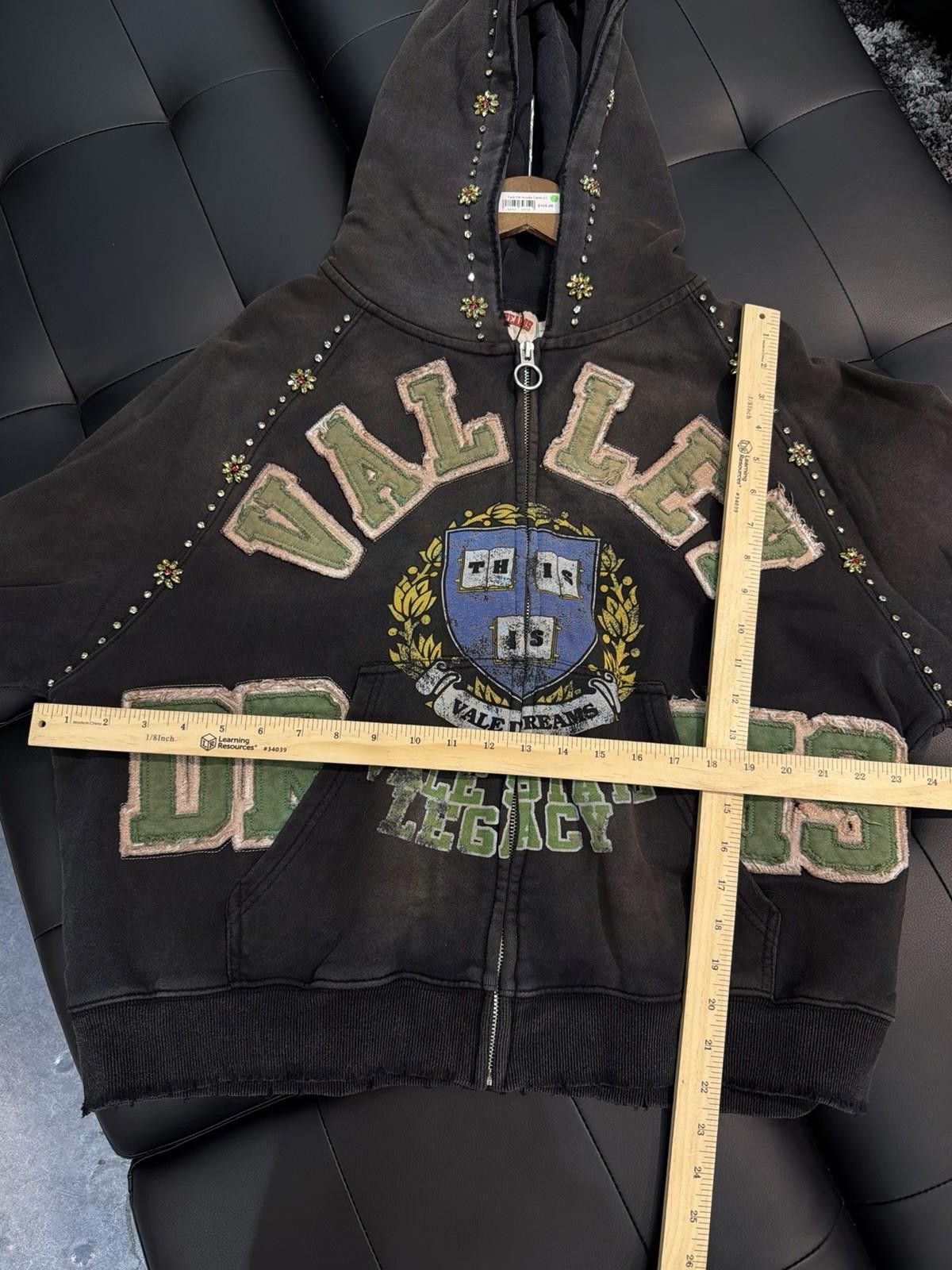 Vale L - Vale Zip Up Black Stone Studded Hoodie Authentic Valley Size US L / EU 52-54 / 3 - 9 Thumbnail