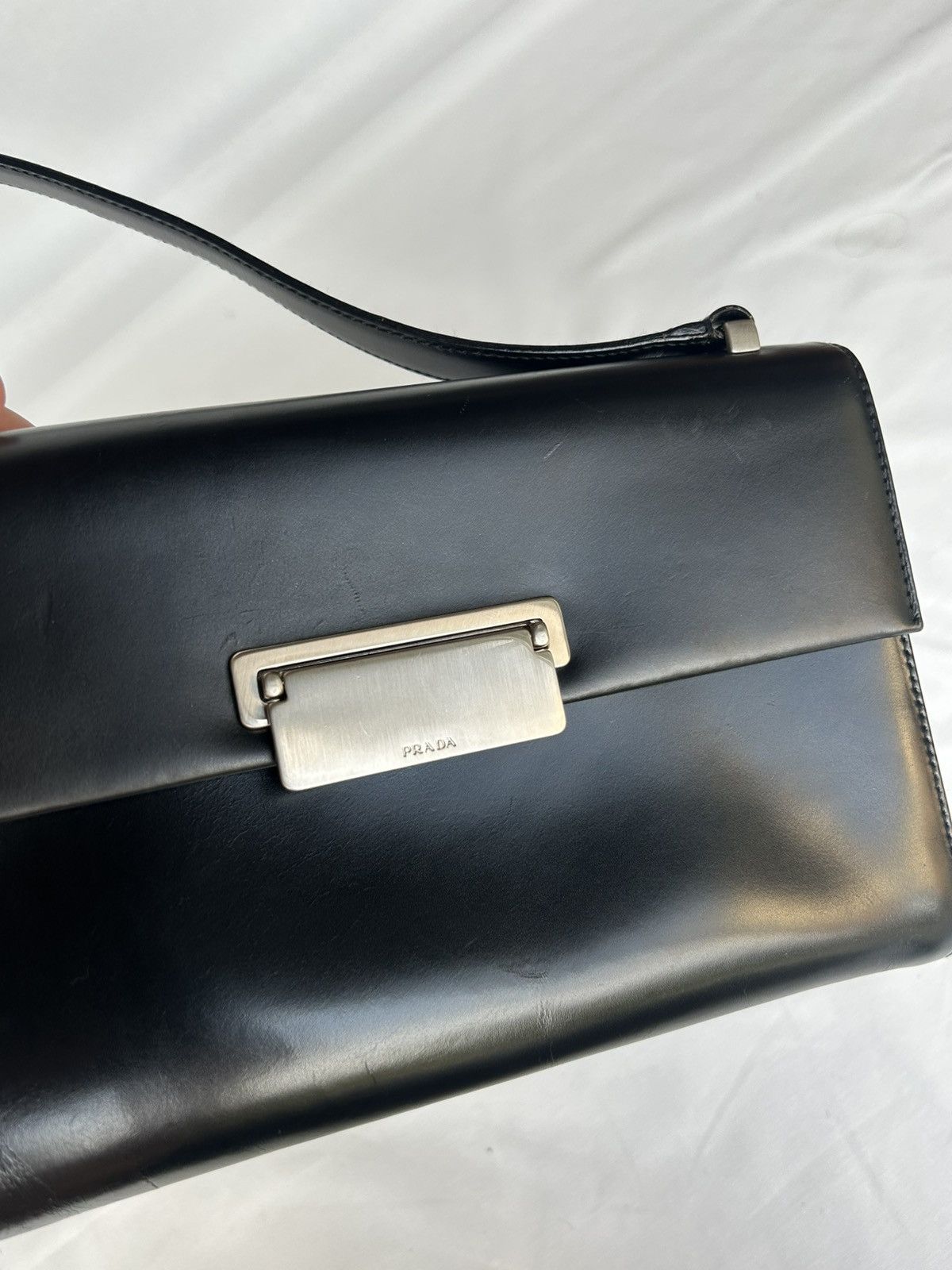 Prada Archive Prada black leather shoulder bag (00s) Size ONE SIZE - 7 Thumbnail