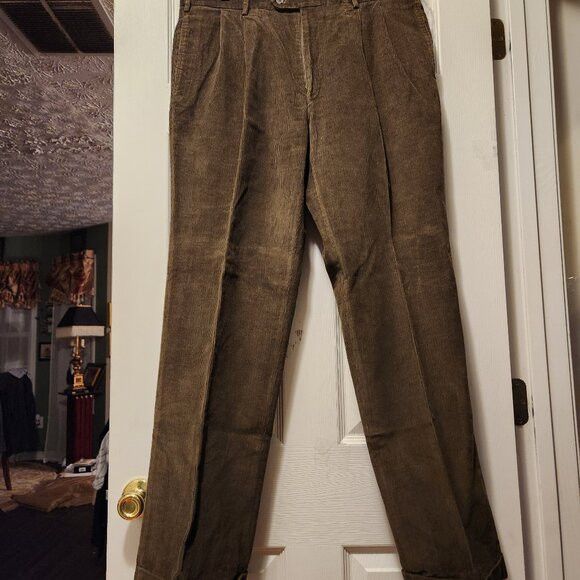 Jos. A. Bank jos.a.bank mens new green 100%cotton corduroy pants 36/32 Size US 36 / EU 52 - 1 Thumbnail