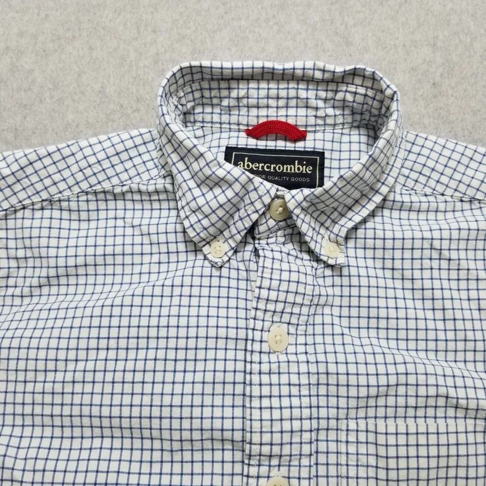 Abercrombie & Fitch Abercrombie & Fitch Shirt Mens Small White Check Button Up Size US S / EU 44-46 / 1 - 4 Thumbnail