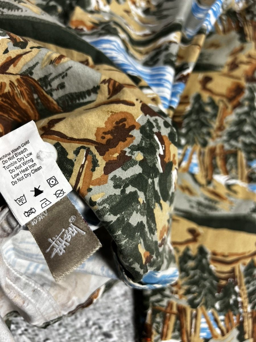 Stussy Stussy shirt landscape print button up canoe outdoor vintage Size US XL / EU 56 / 4 - 9 Thumbnail