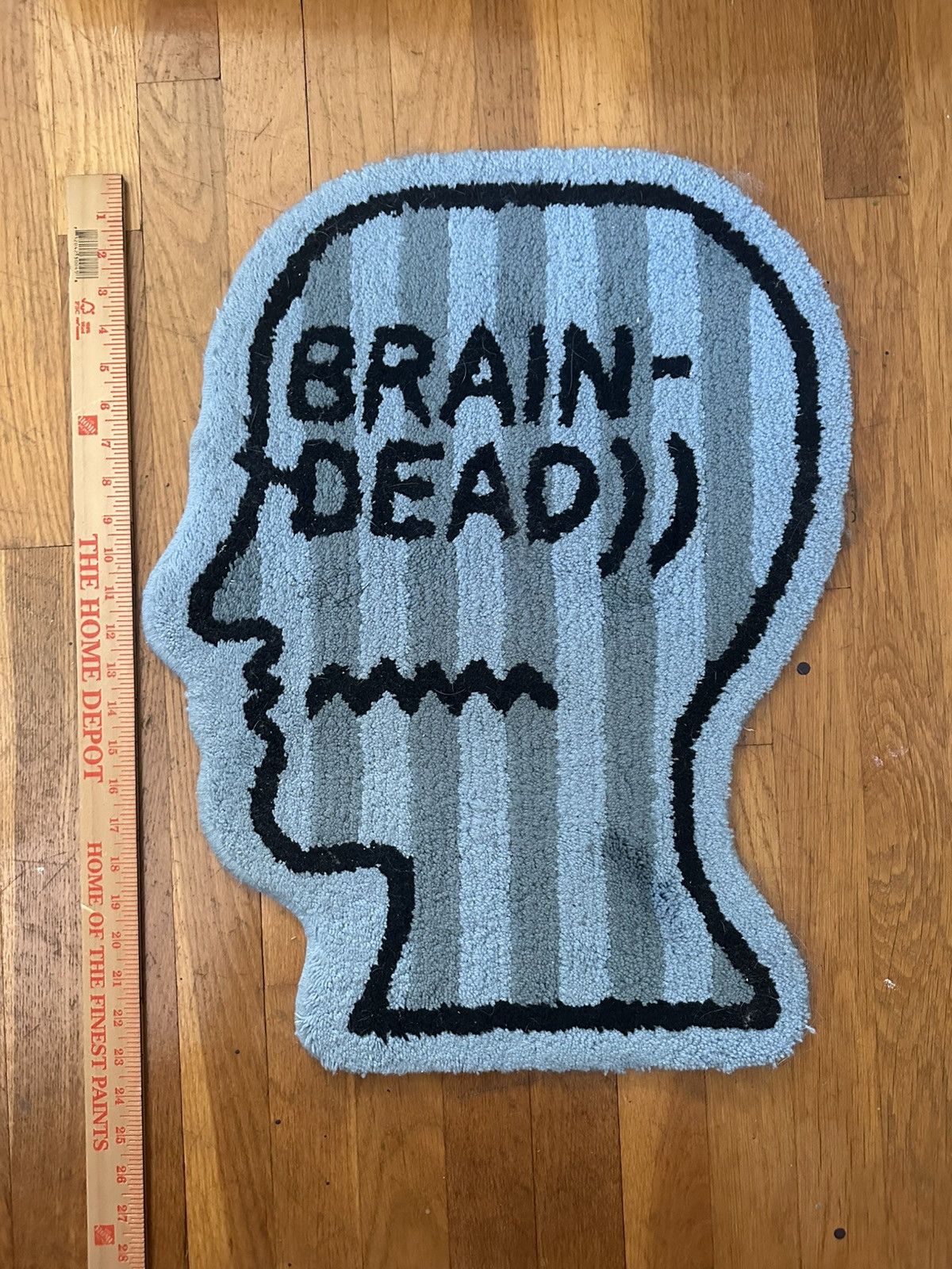 Brain Dead BRAIN DEAD CHECKERED LOGO HEAD RUG PURPLE | Grailed