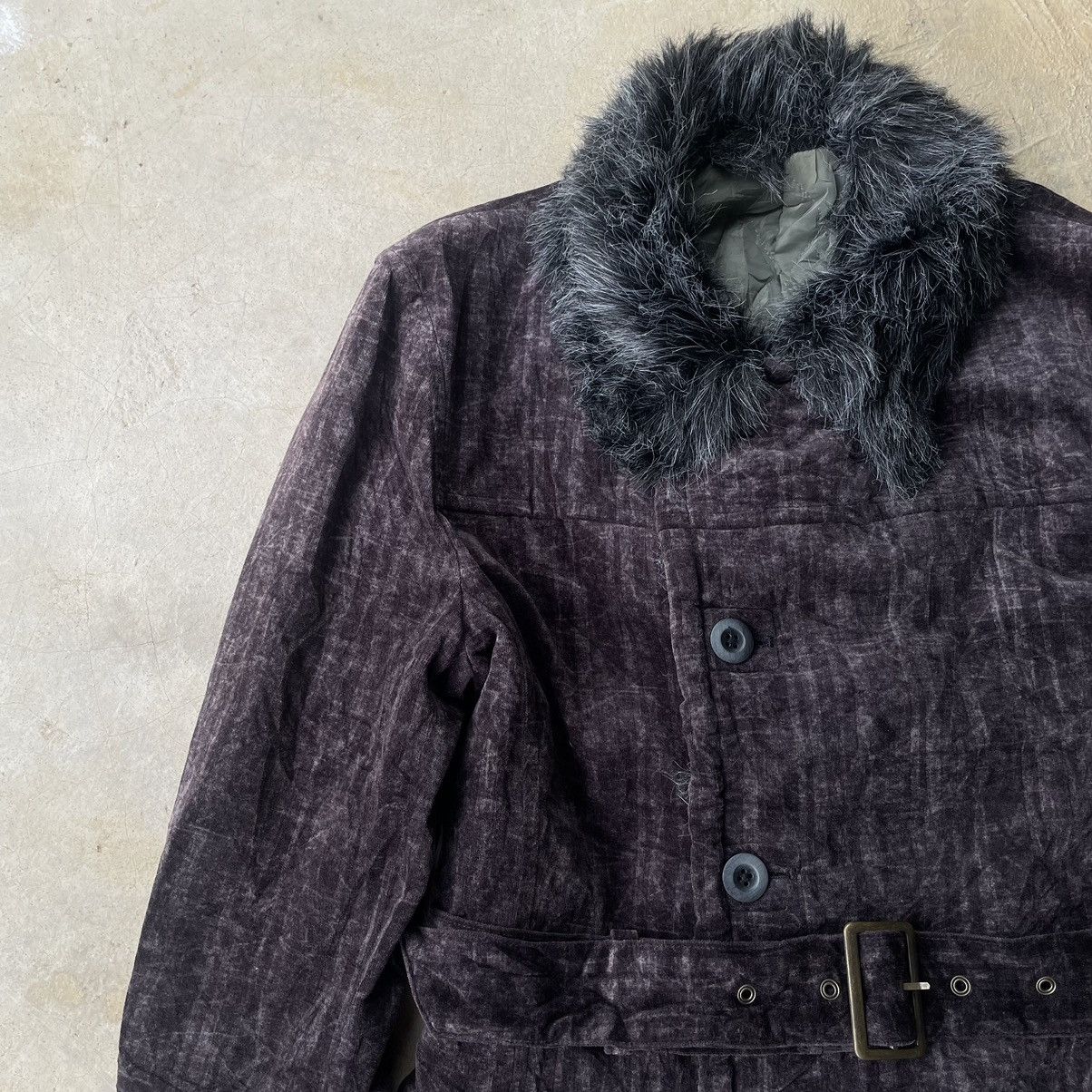 Tornado Mart 🇯🇵Tornado Mart Faux Fur Velvet Belted Gothic Punk Coat Jacket Size US M / EU 48-50 / 2 - 9 Thumbnail