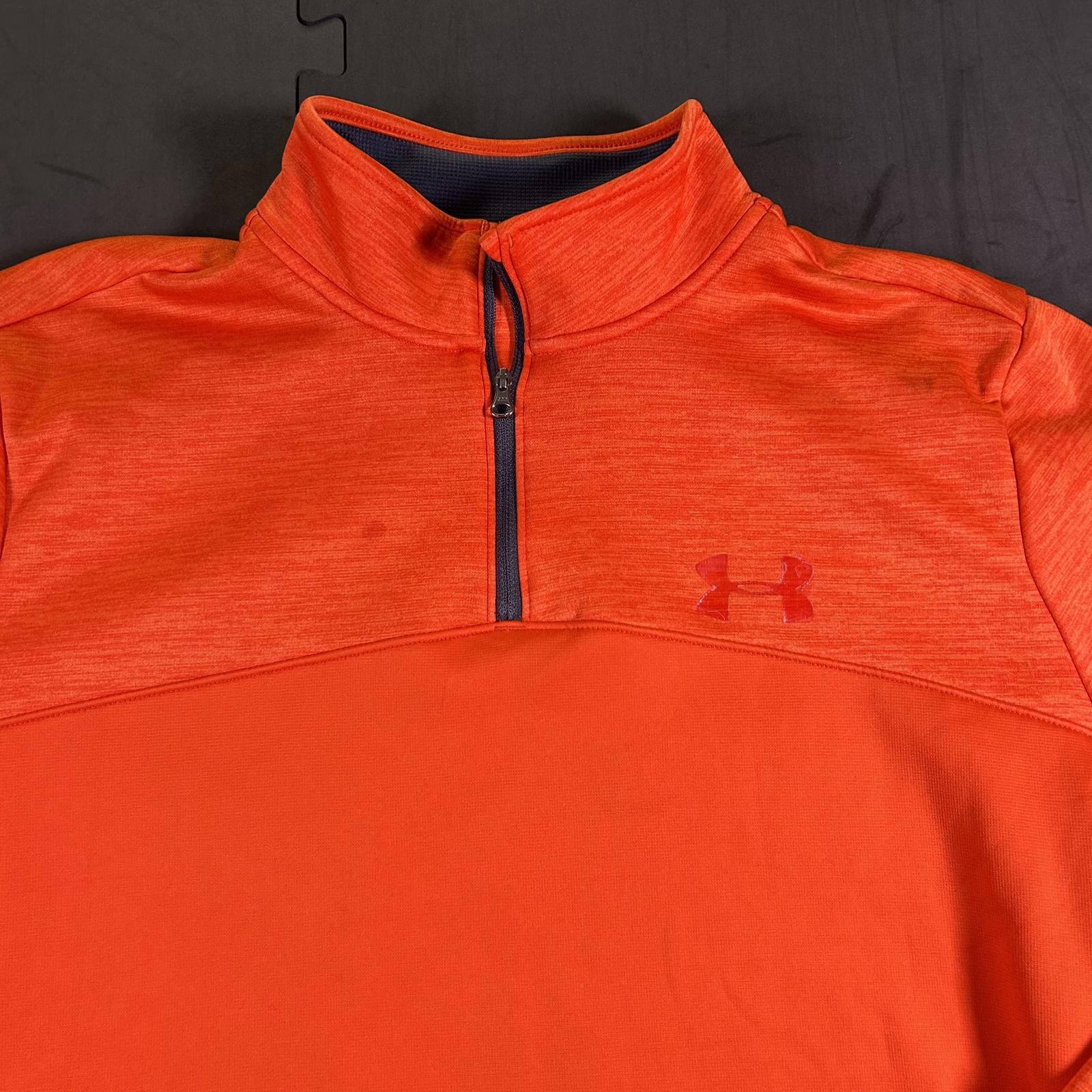 Under Armour Men's Under Armour Orange Quarter-Zip Activewear Pullover Size US L / EU 52-54 / 3 - 2 Thumbnail