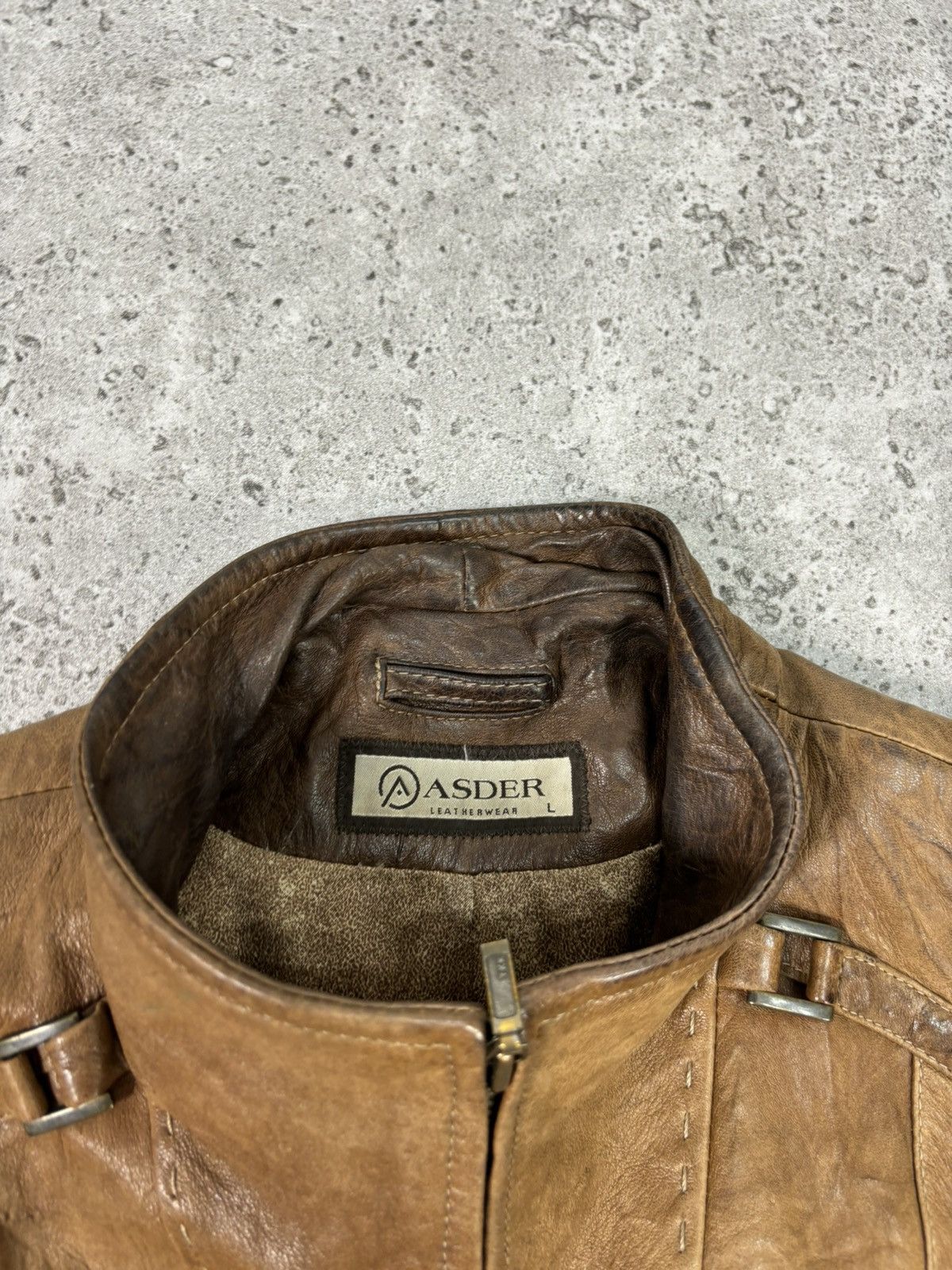 Archive Japanese Leather Jacket Rare 2000s Vintage Cropped