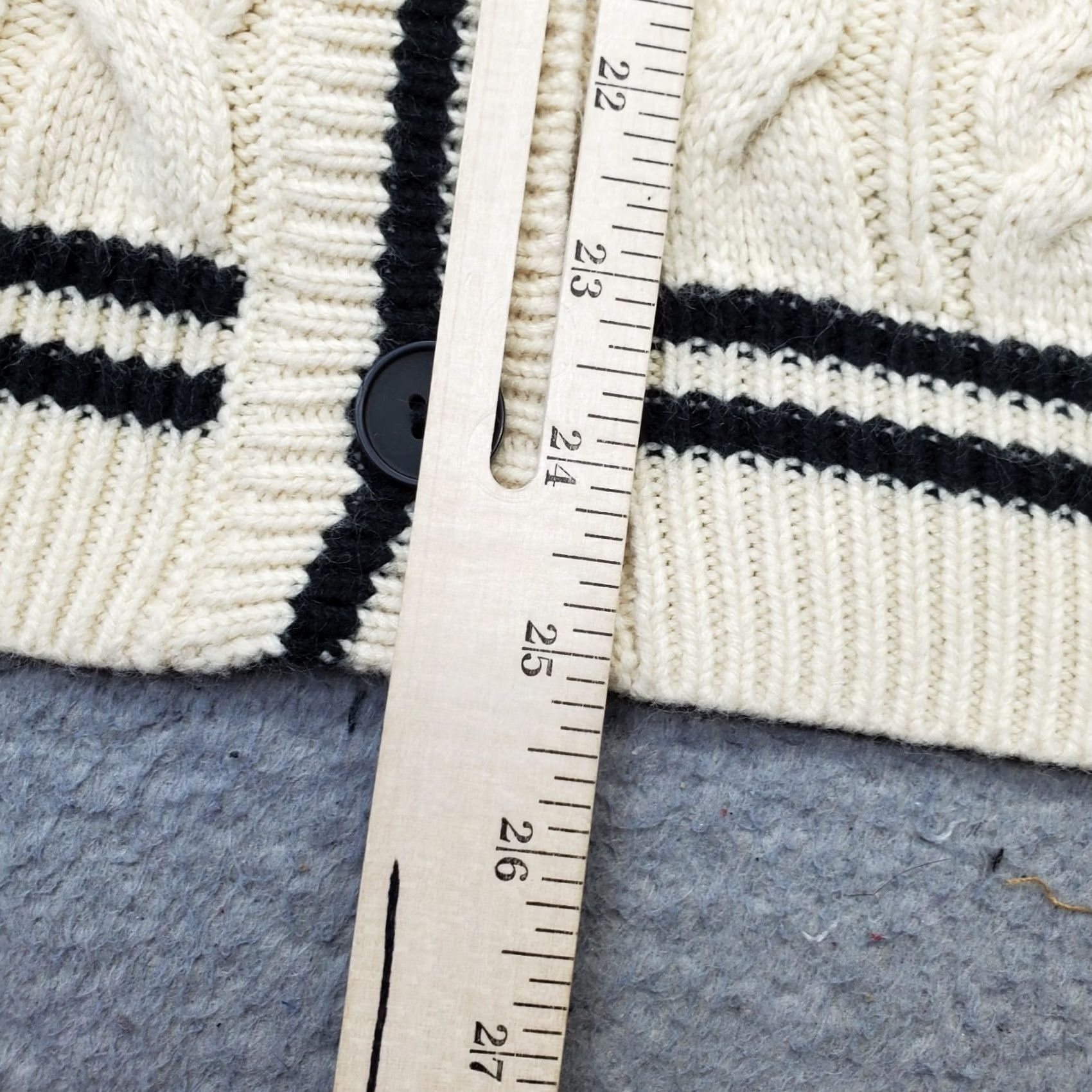 Vintage ANRABESS Cardigan Womens XL Tan Cable Knit Embroidered Star V Neck Button Front Womens Size XL Tan Cable Knit Cardigan Size XL / US 12-14 / IT 48-50 - 5 Thumbnail