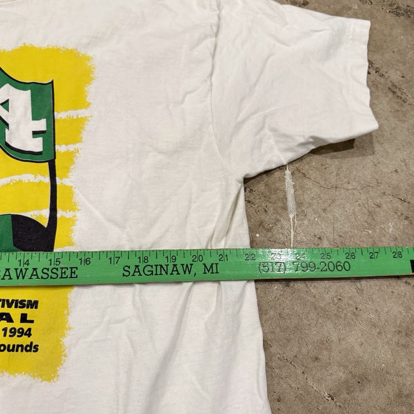 Fruit Of The Loom VINTAGE Earthfest Music Festival Shirt XL Mens White 90s Single Stitch Fruit of the Loom Shirt Size US XL / EU 56 / 4 - 6 Thumbnail