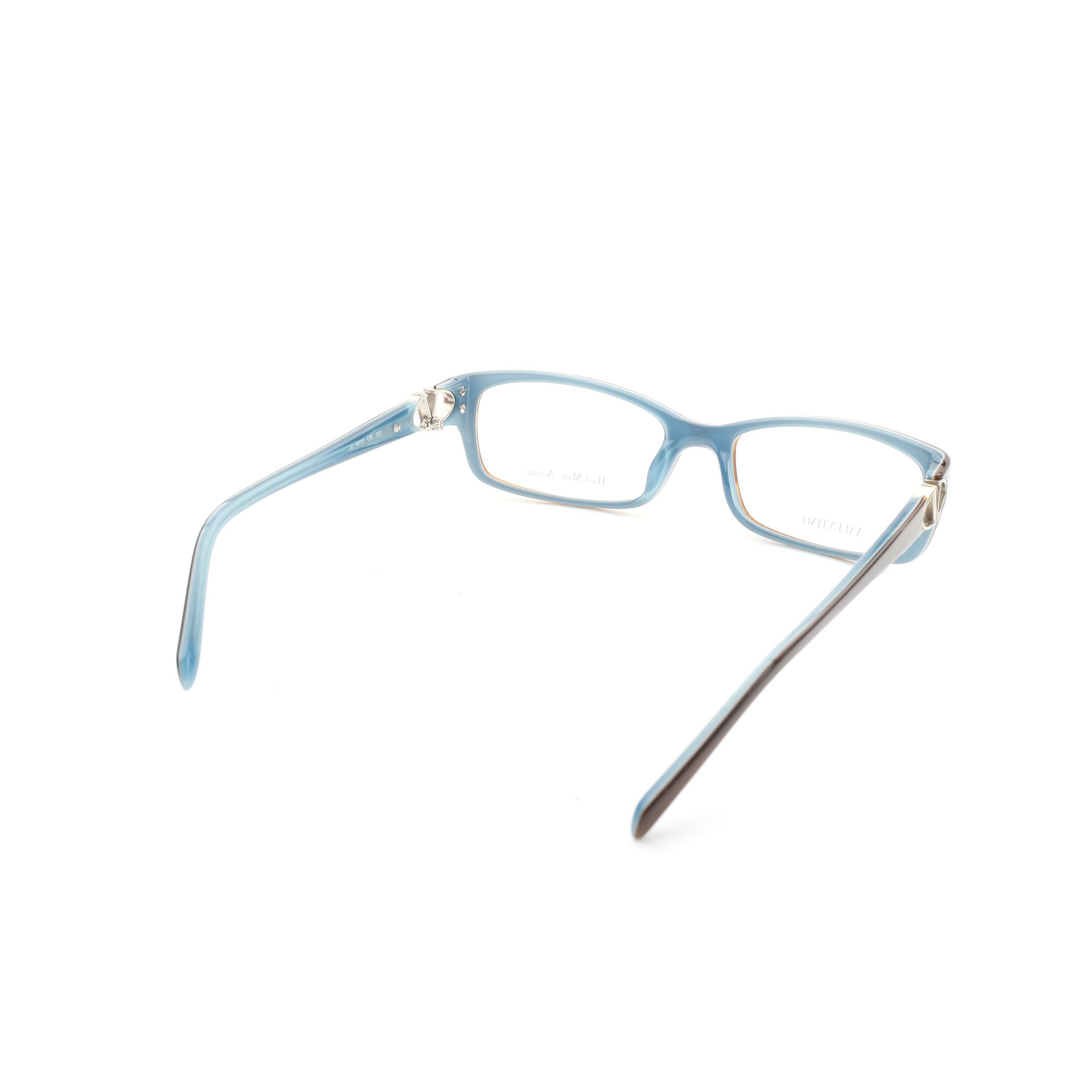 Valentino Valentino '00s Signature Brown & Blue Plastic Glasses Size ONE SIZE - 2 Thumbnail