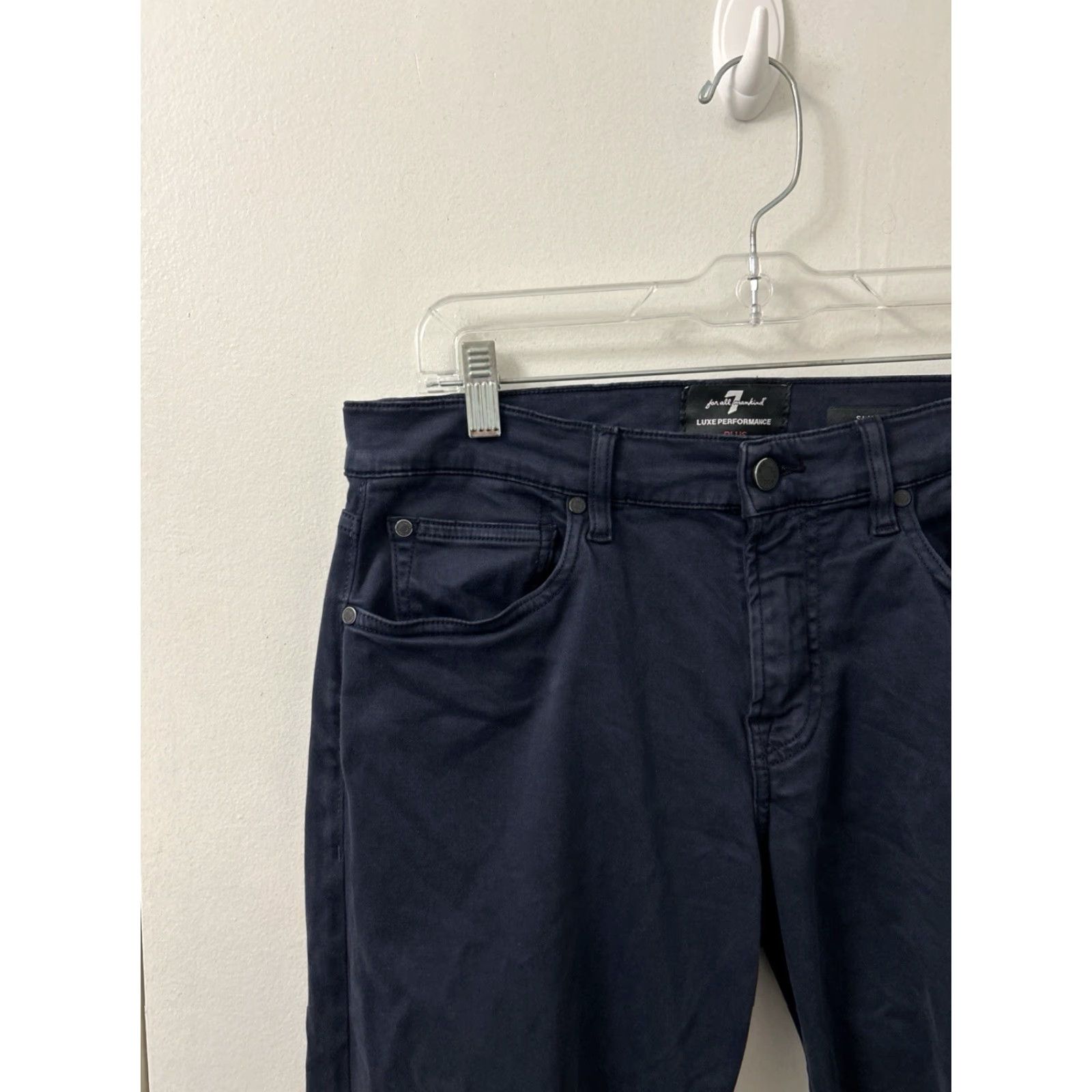 7 For All Mankind 7 For All Mankind Luxe Performance Plus Pants Mens 32x29 Navy Blue Slimmy Modal Size US 32 / EU 48 - 4 Thumbnail