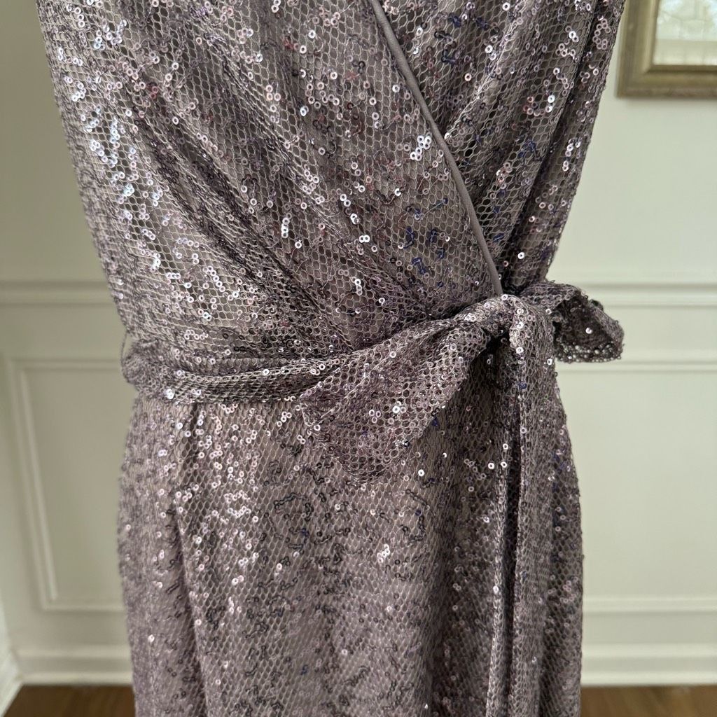 Other Be by Chetta B Lavendar Mauve Halter Style Formal Dress Gown Size L / US 10 / IT 46 - 3 Thumbnail