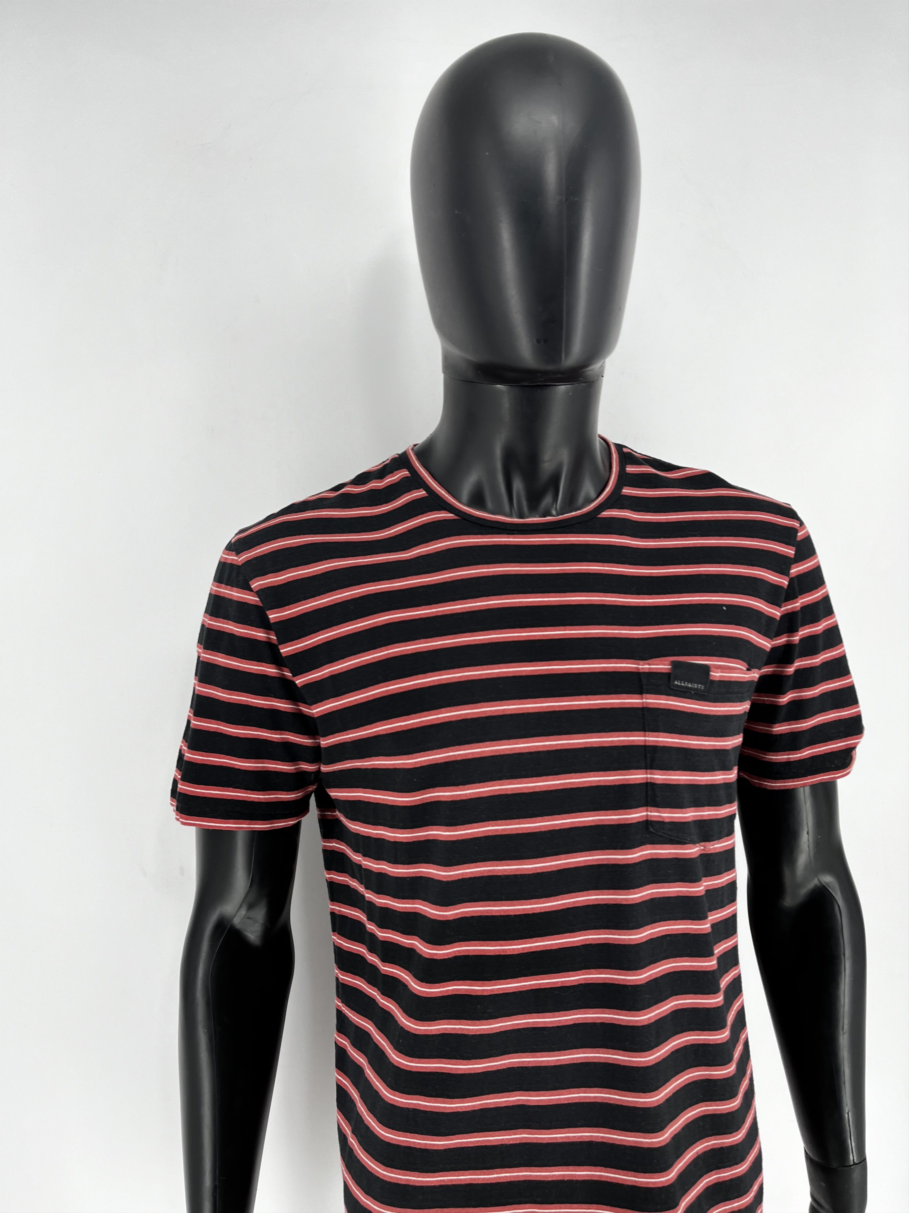 Allsaints Vintage Y2K Allsaints Striped T-shirt luxury Sportswear Sz L Size US L / EU 52-54 / 3 - 3 Thumbnail
