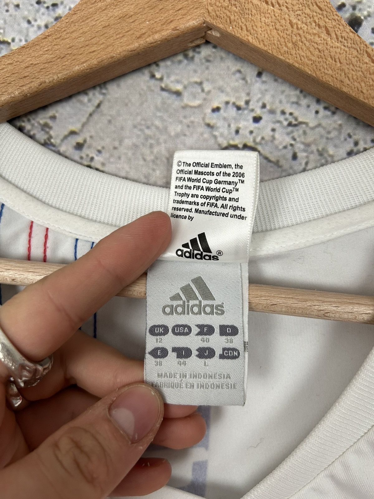 Adidas Vintage Adidas France World Cup Soccer Jersey Football Rare Size US L / EU 52-54 / 3 - 5 Thumbnail