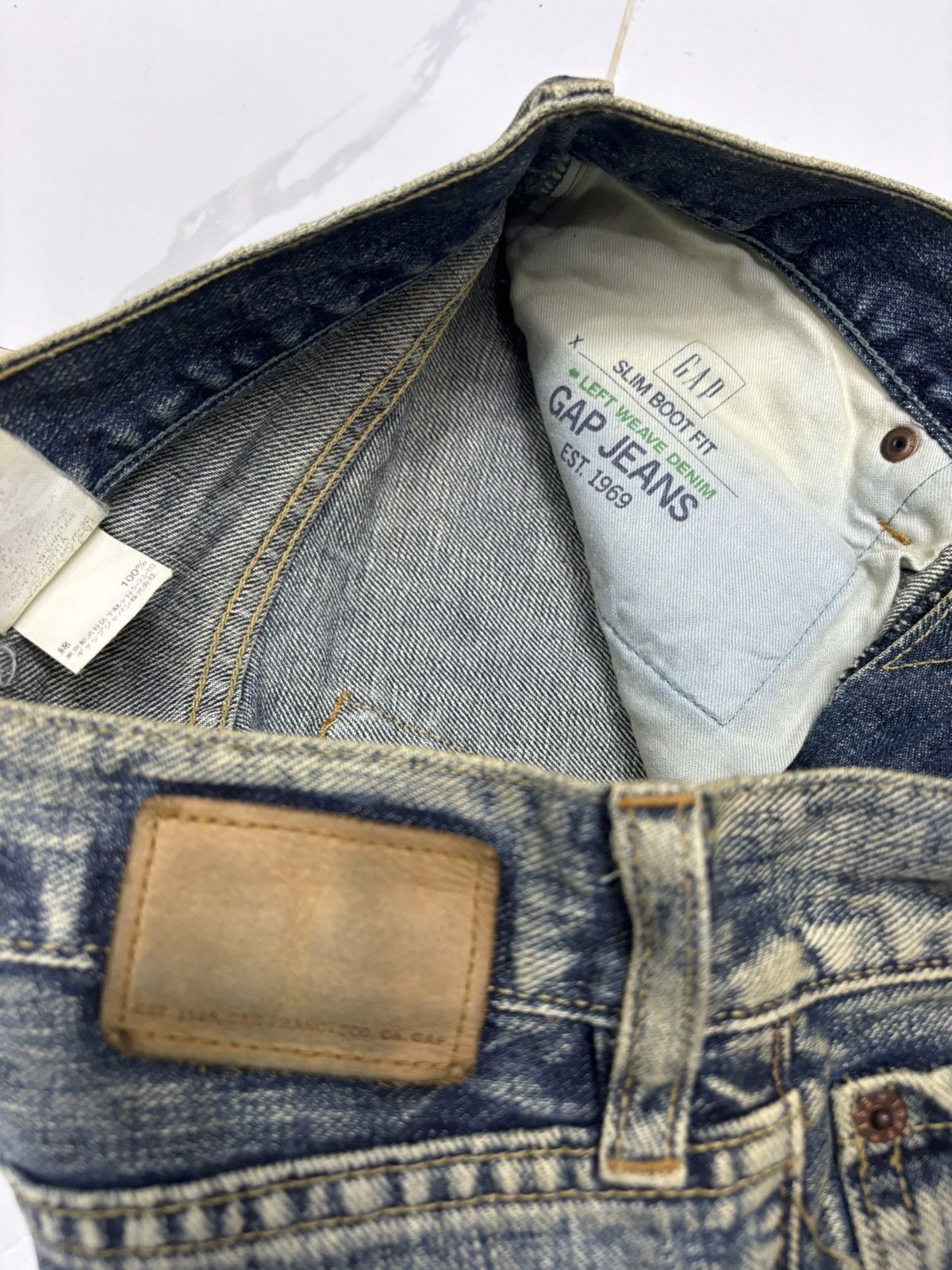 If Six Was Nine VINTAGE GAP SLIM BOOTCUT MUD WASH FLARE DENIM JEANS Size US 29 - 10 Thumbnail