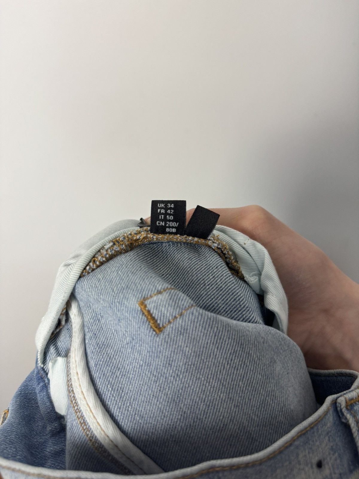 Amiri Amiri Light Washed Blue MX1 Logo Jeans Luxury Designer Size US 34 / EU 50 - 20 Thumbnail
