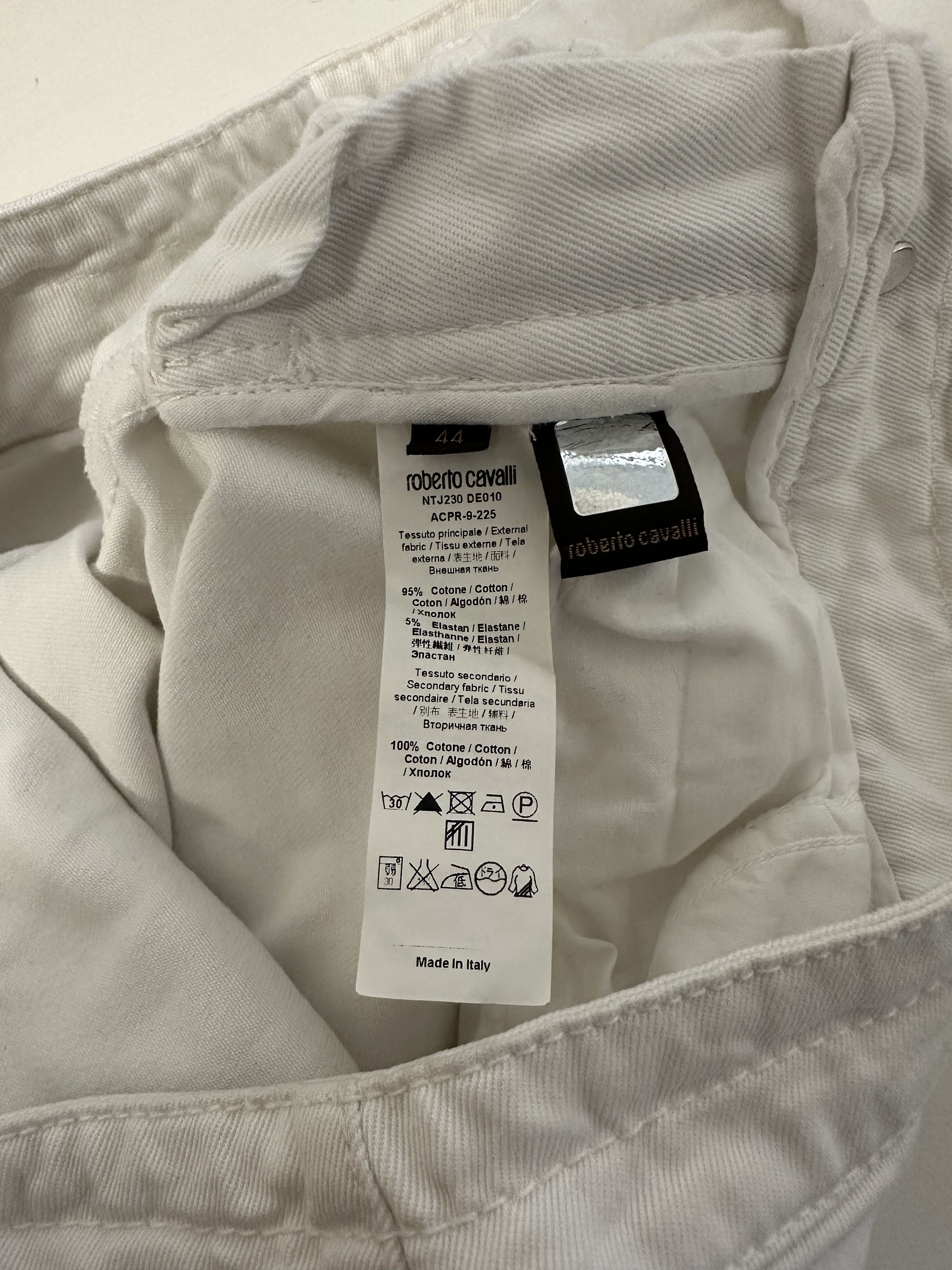 Just Cavalli Just Cavalli White Denim Jeans Women's 44 Made In Italy Size 30" / US 8 / IT 44 - 6 Thumbnail