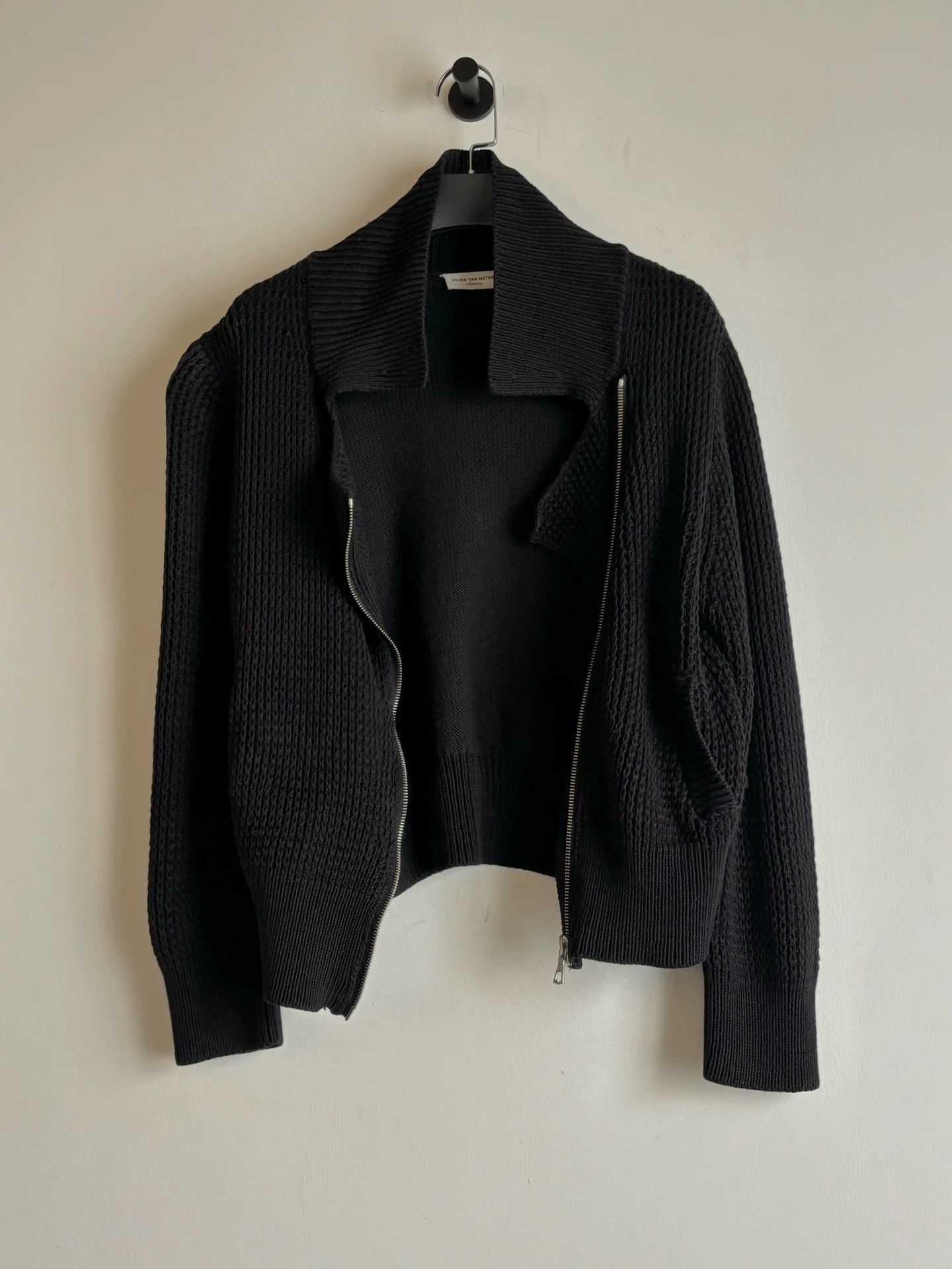 Dries Van Noten Dries Van Noten Slant Zipper Knit Jacket M Size M / US 6-8 / IT 42-44 - 4 Thumbnail