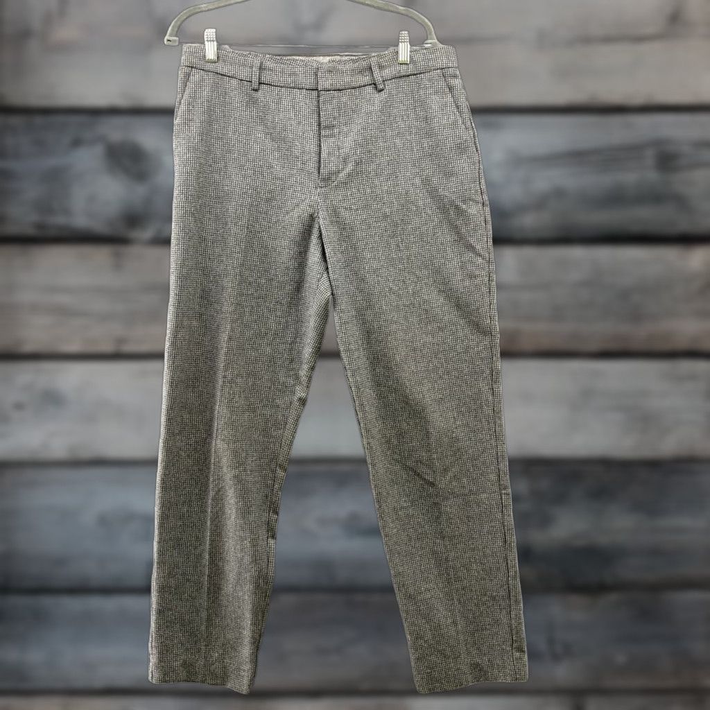 Vintage MNG Wool Blend Plaid High Rise Straight Dress Pants Womens Size 10 Gray Size 32" / US 10 / IT 46 - 1 Thumbnail