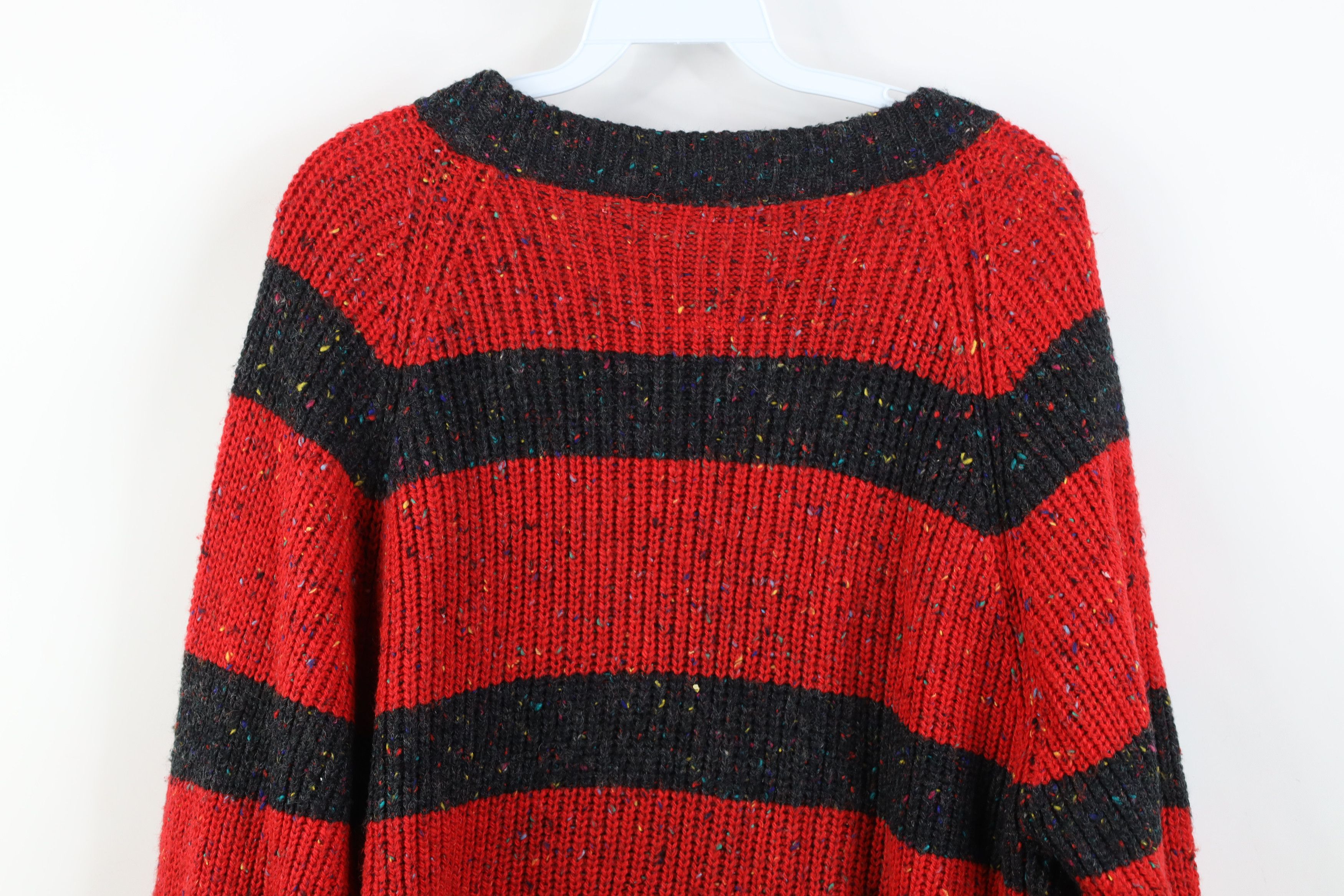 Vintage Vintage 90s Streetwear Rainbow Ribbed Knit Cardigan Sweater Size US M / EU 48-50 / 2 - 9 Thumbnail