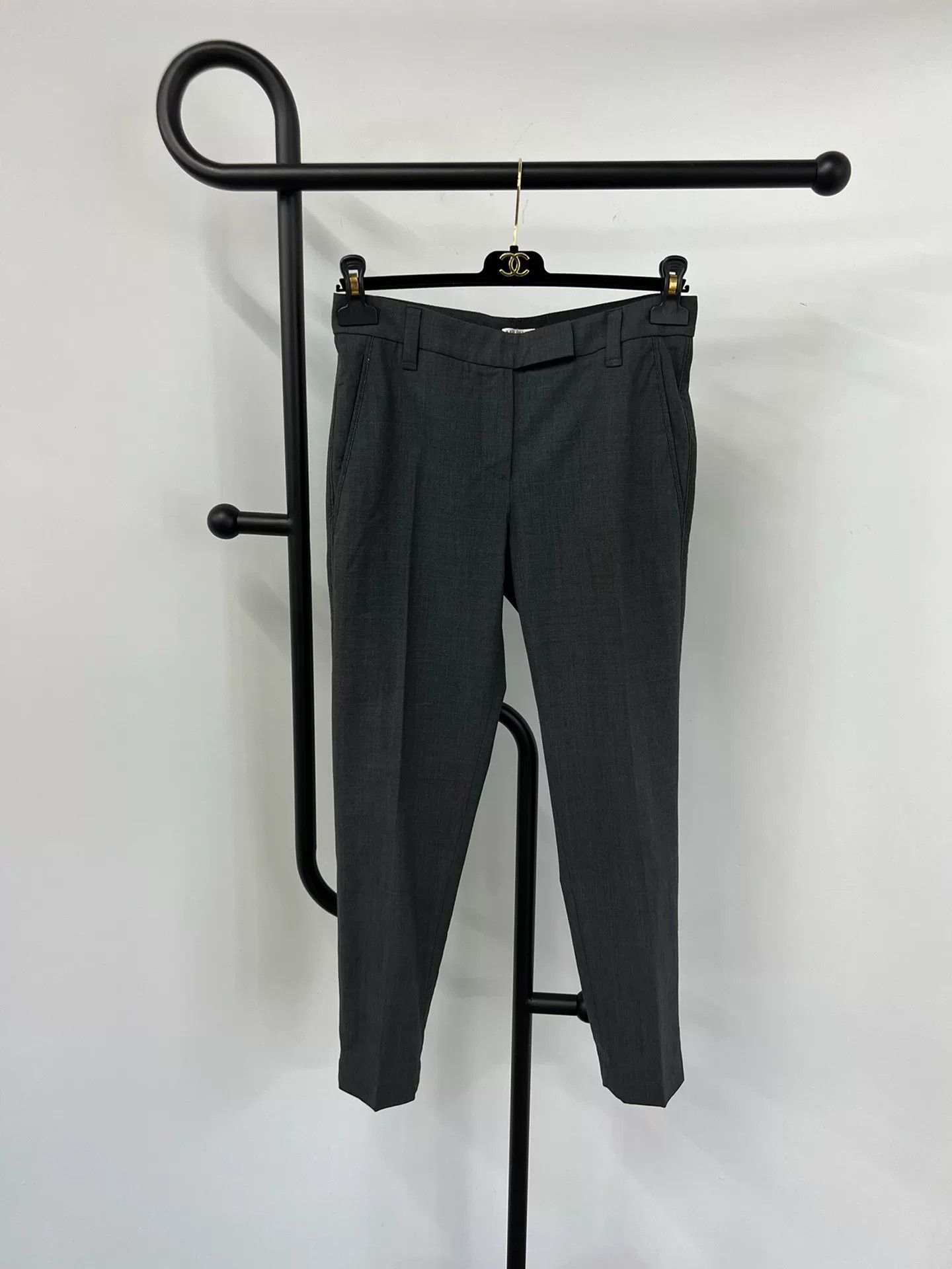 Brunello Cucinelli Brunello Cucinelli Gray Beaded Trousers Size US 28 / EU 44 - 1 Thumbnail
