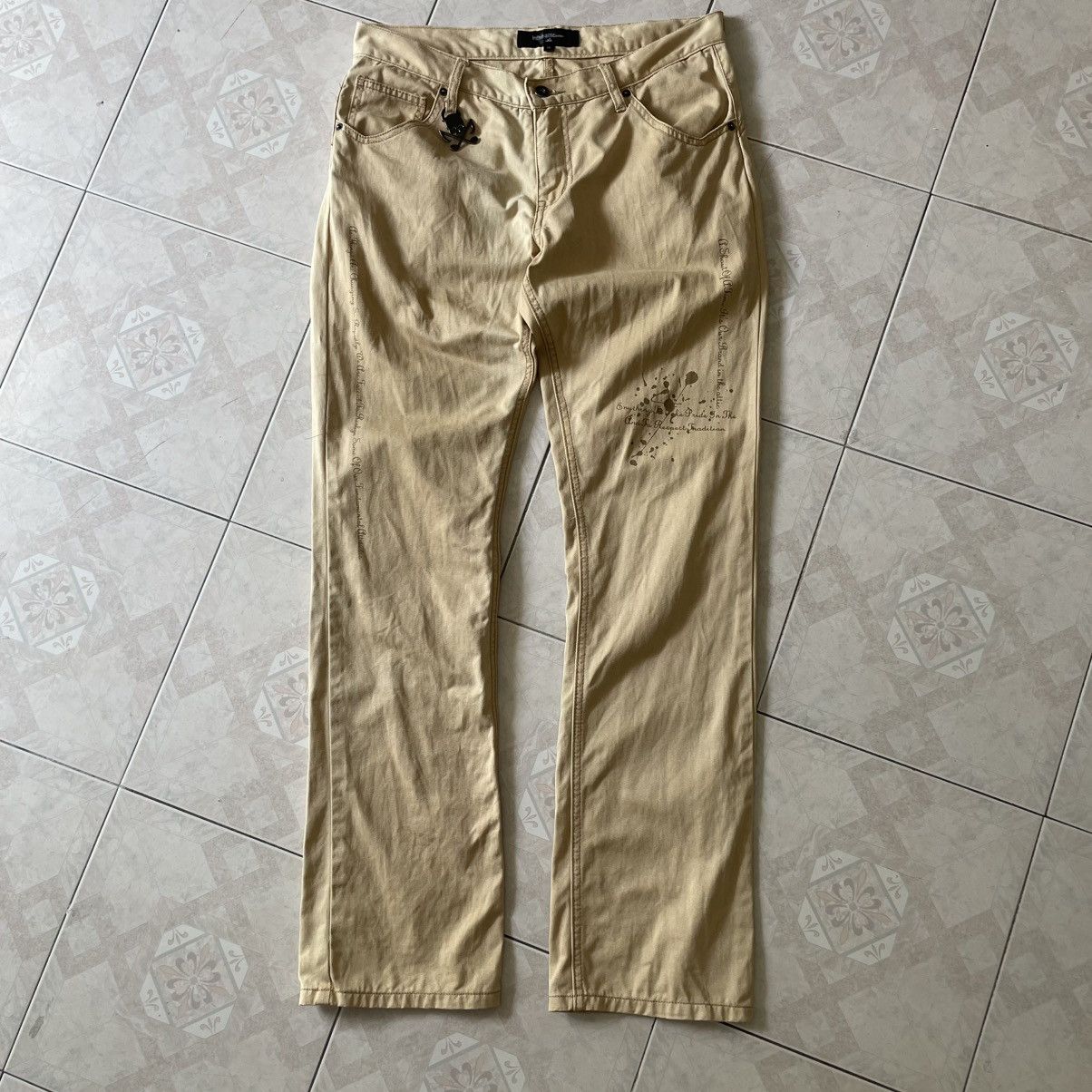 semanticdesign Semantic Design, Tribal Poem Printed Jeans 🍒 Size US 33 - 1 Thumbnail