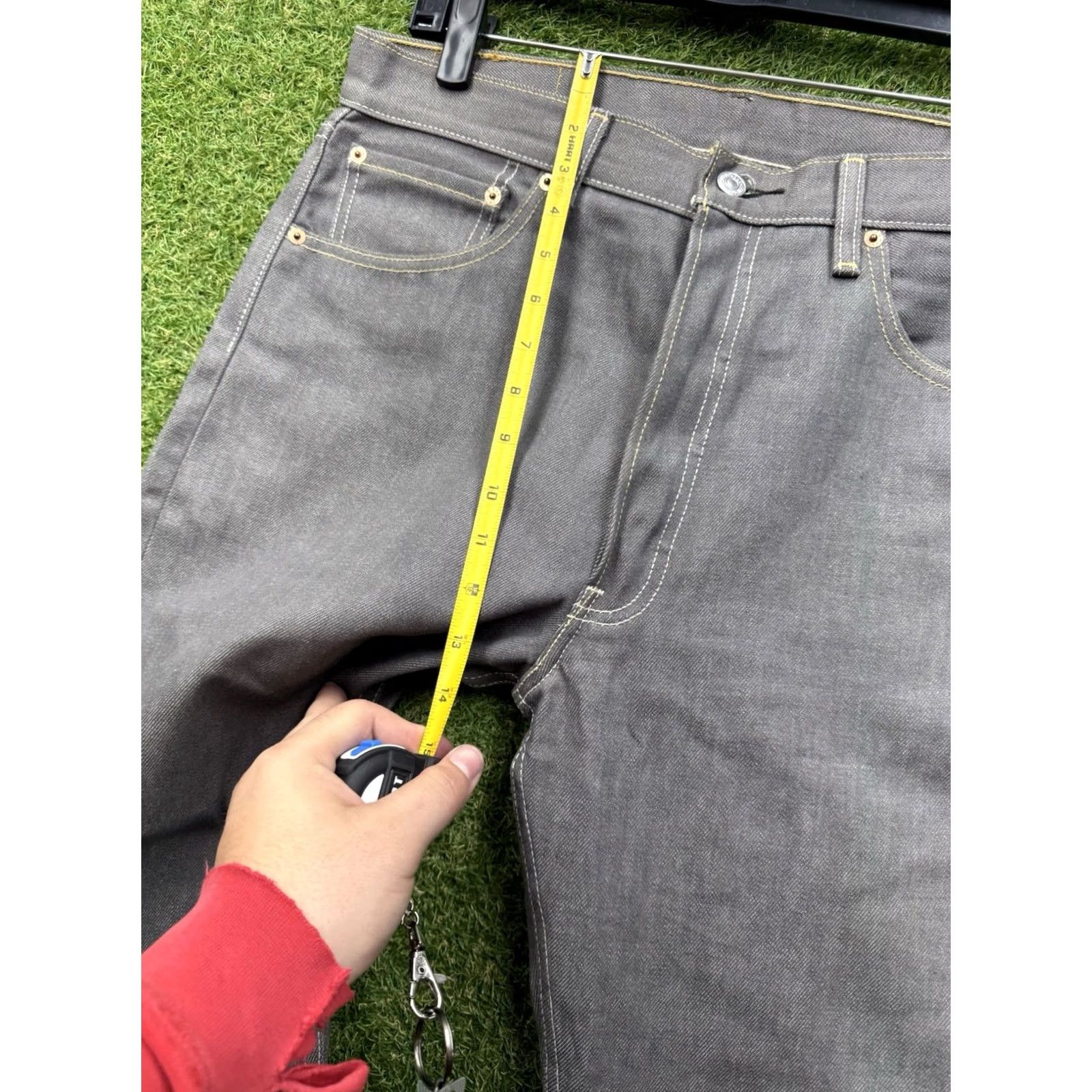 Levi's VINTAGE Levi's 501 Jeans Mens 34x30 Gray Button Fly Straight Denim 90s Baggy Casual Mens Size US 34 / EU 50 - 6 Thumbnail