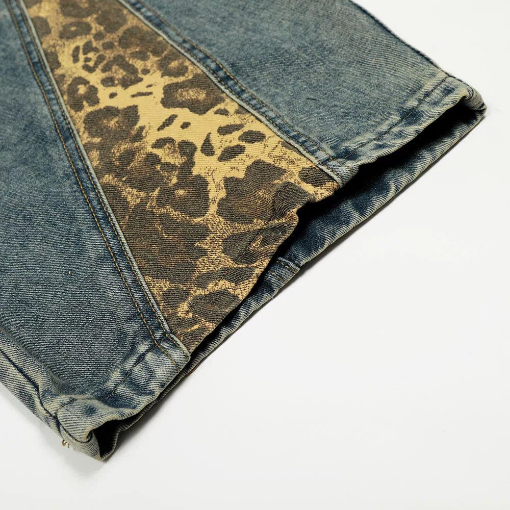 Vintage Men's vintage washed distressed punk leopard scimitar jeans Size US 32 / EU 48 - 6 Thumbnail